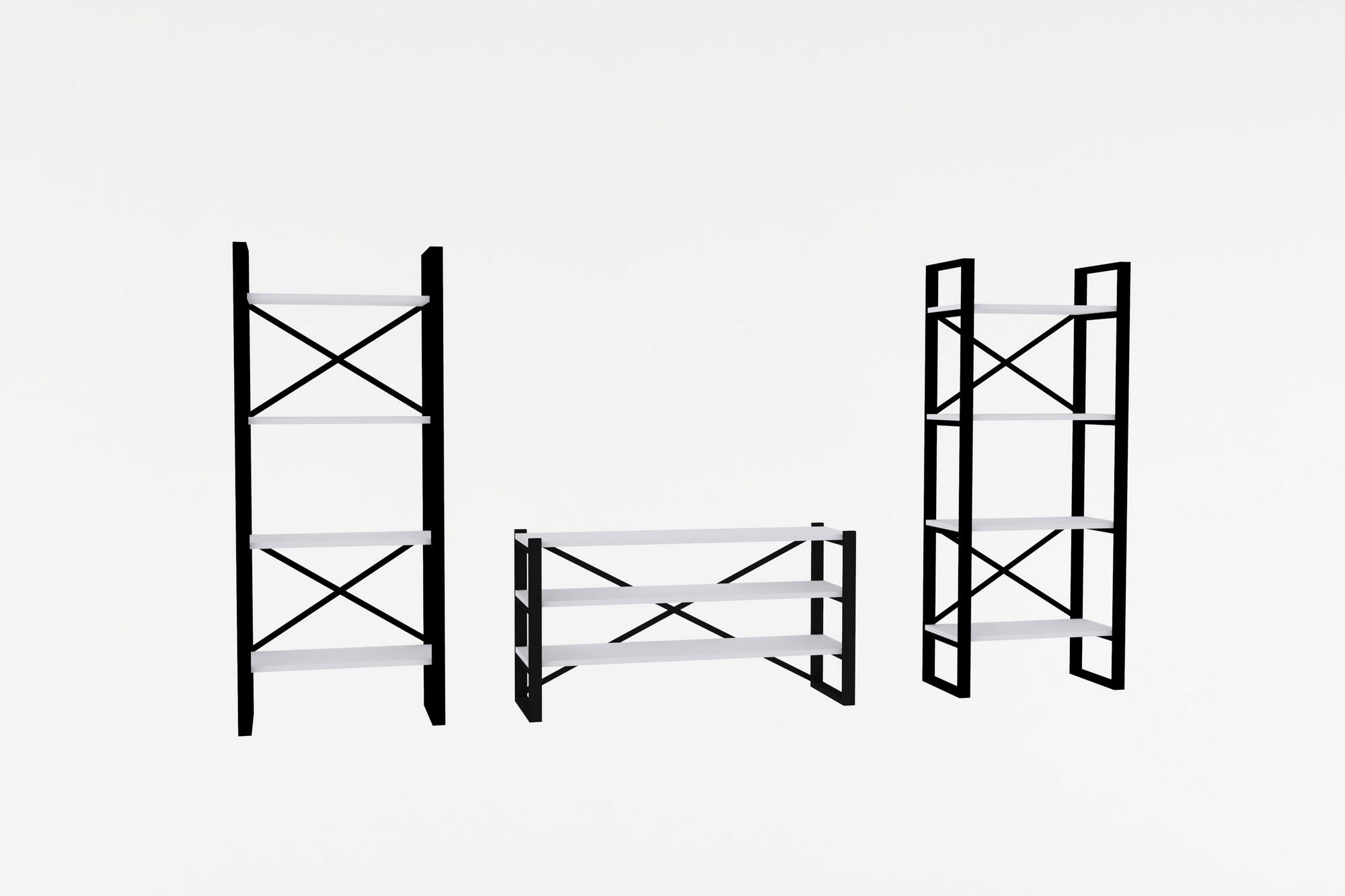 Móvel de TV – 120 cm x 58,5 cm x 32 cm – Branco – Painel de partículas revestido a melamina