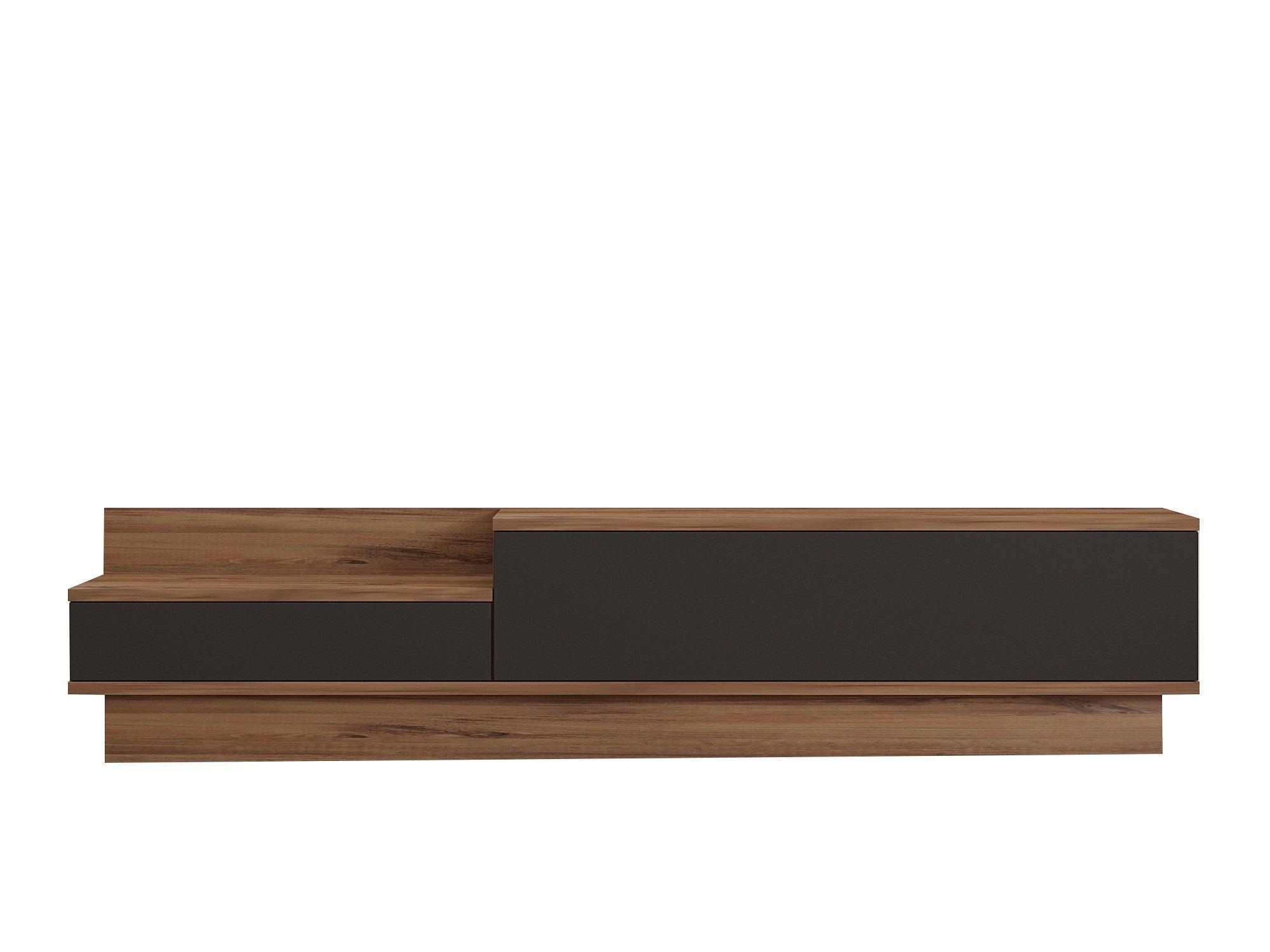 Móvel de TV – 160 cm x 35 cm x 35 cm – Pinho Atlântico e Antracite – Painel de partículas revestido a melamina