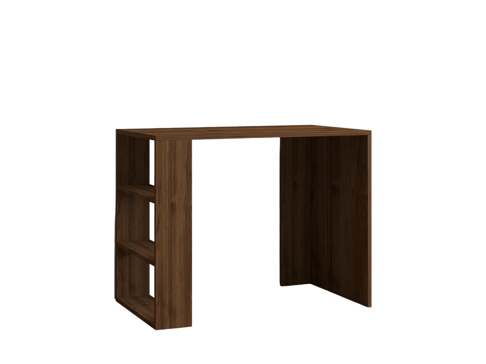 Secretária Escandinava – 90 x 70 x 50 cm – Nogueira – Painel de Partículas Revestido em Melamina