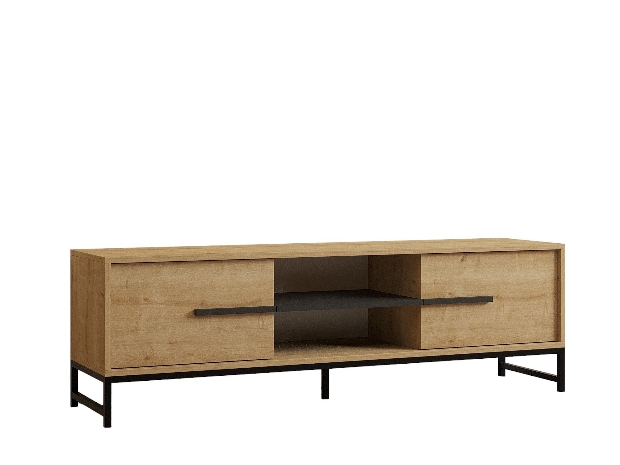 Móvel de TV – 160cm x 50cm x 40cm – Carvalho Safira – Painel de partículas revestido a melamina