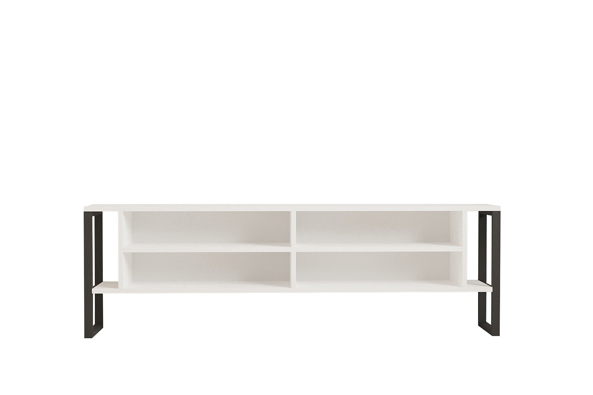 Móvel de TV – 160cm x 50.4cm x 24.5cm – Branco – Painel de partículas revestido a melamina