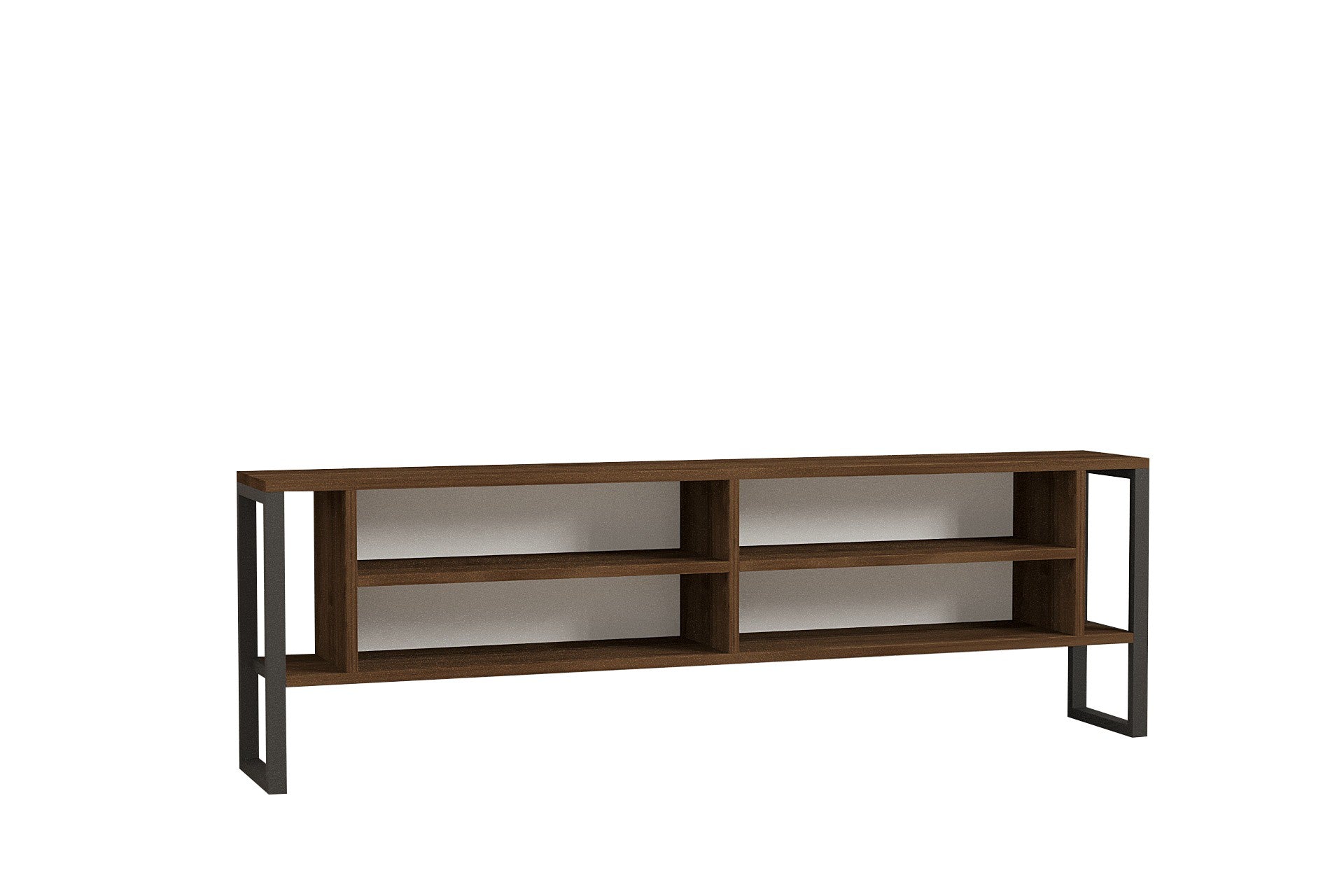 Móvel de TV – 160 cm x 50.4 cm x 24.5 cm – Nogueira – Painel de partículas revestido a melamina