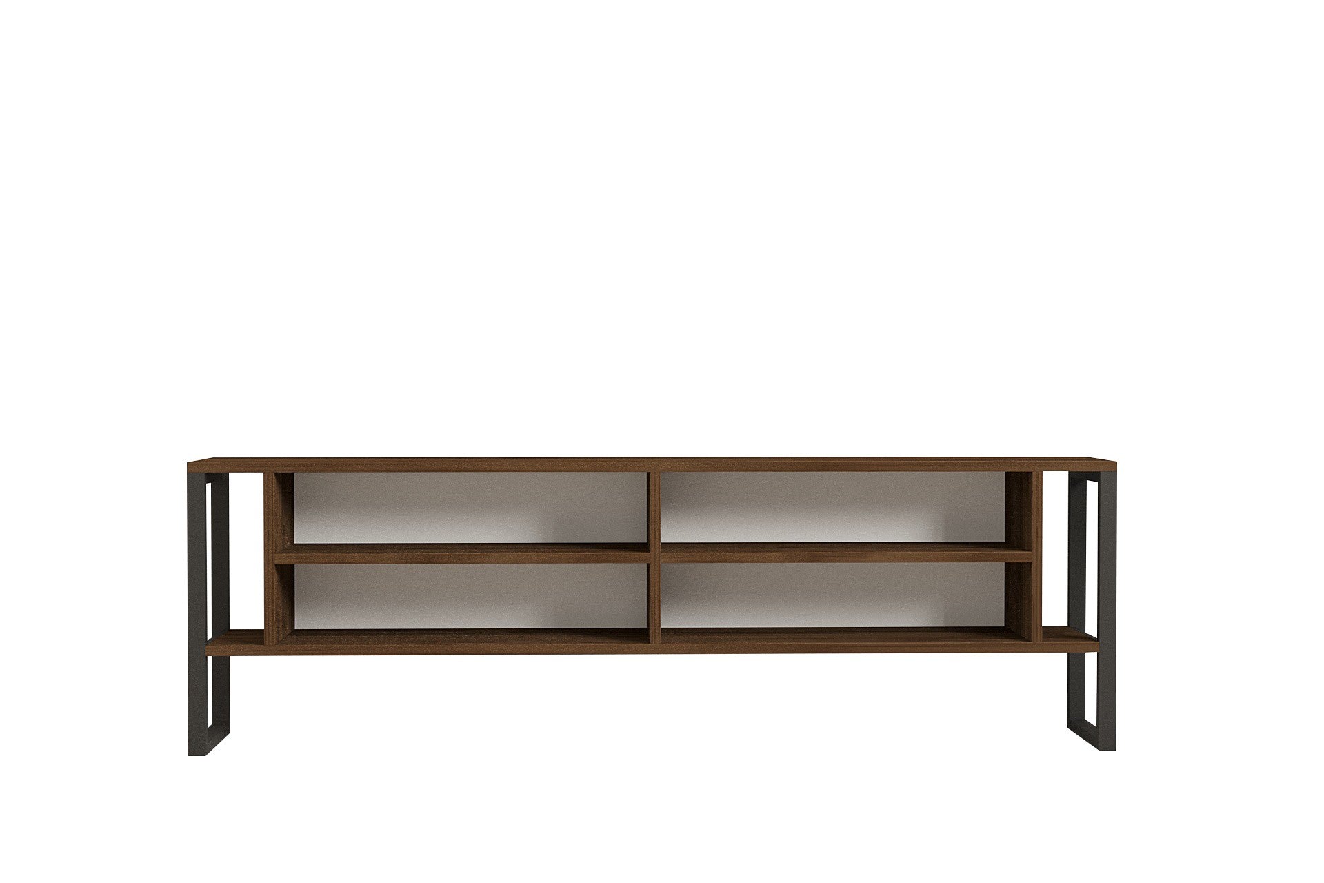 Móvel de TV – 160 cm x 50.4 cm x 24.5 cm – Nogueira – Painel de partículas revestido a melamina