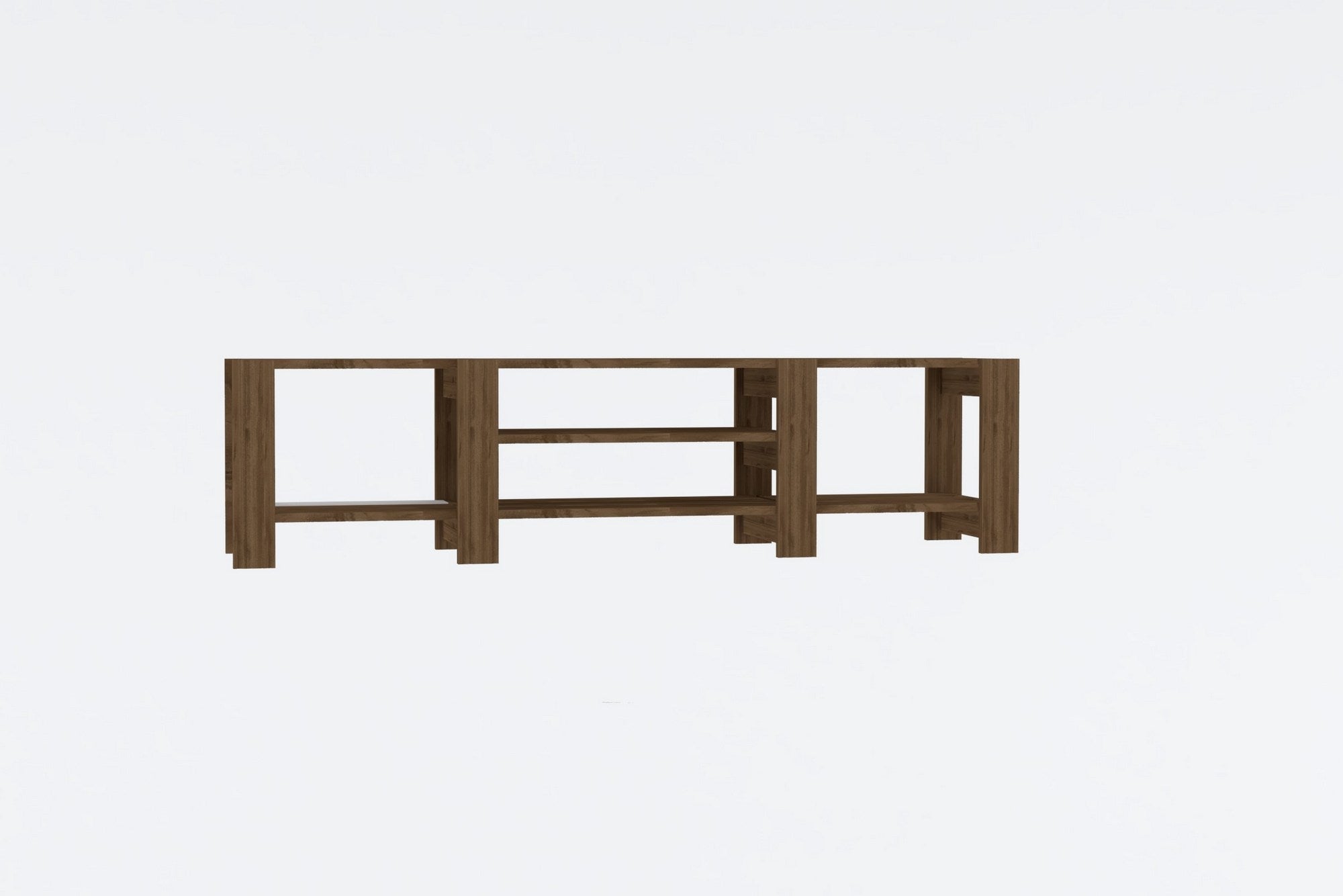 Móvel de TV – 159.8cm x 40cm x 33.6cm – nogueira – painel de partículas revestido a melamina