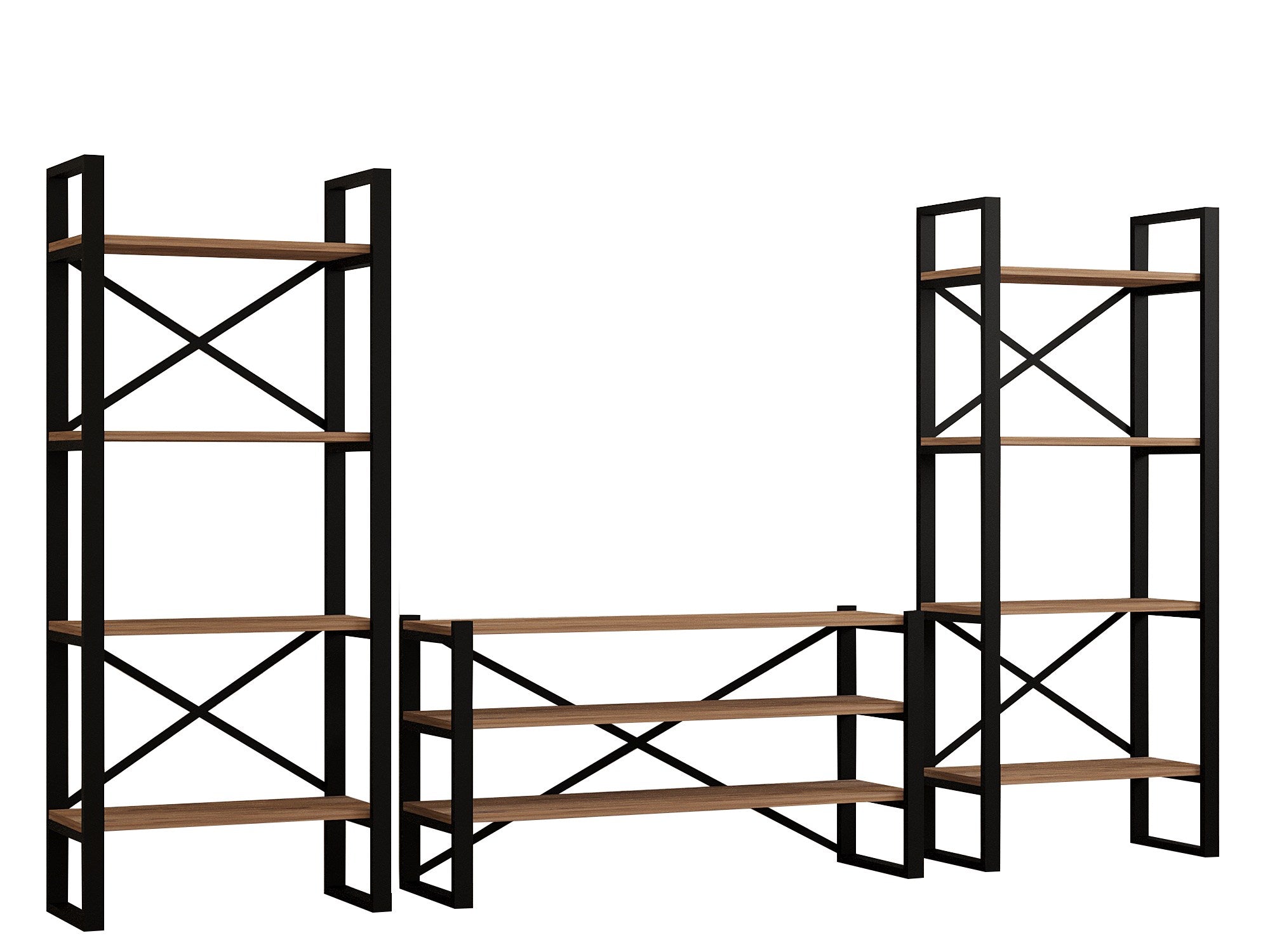 Móvel de TV – 120 cm x 58,5 cm x 32 cm – Pinho Atlântico – Material: painel de partículas revestido a melamina