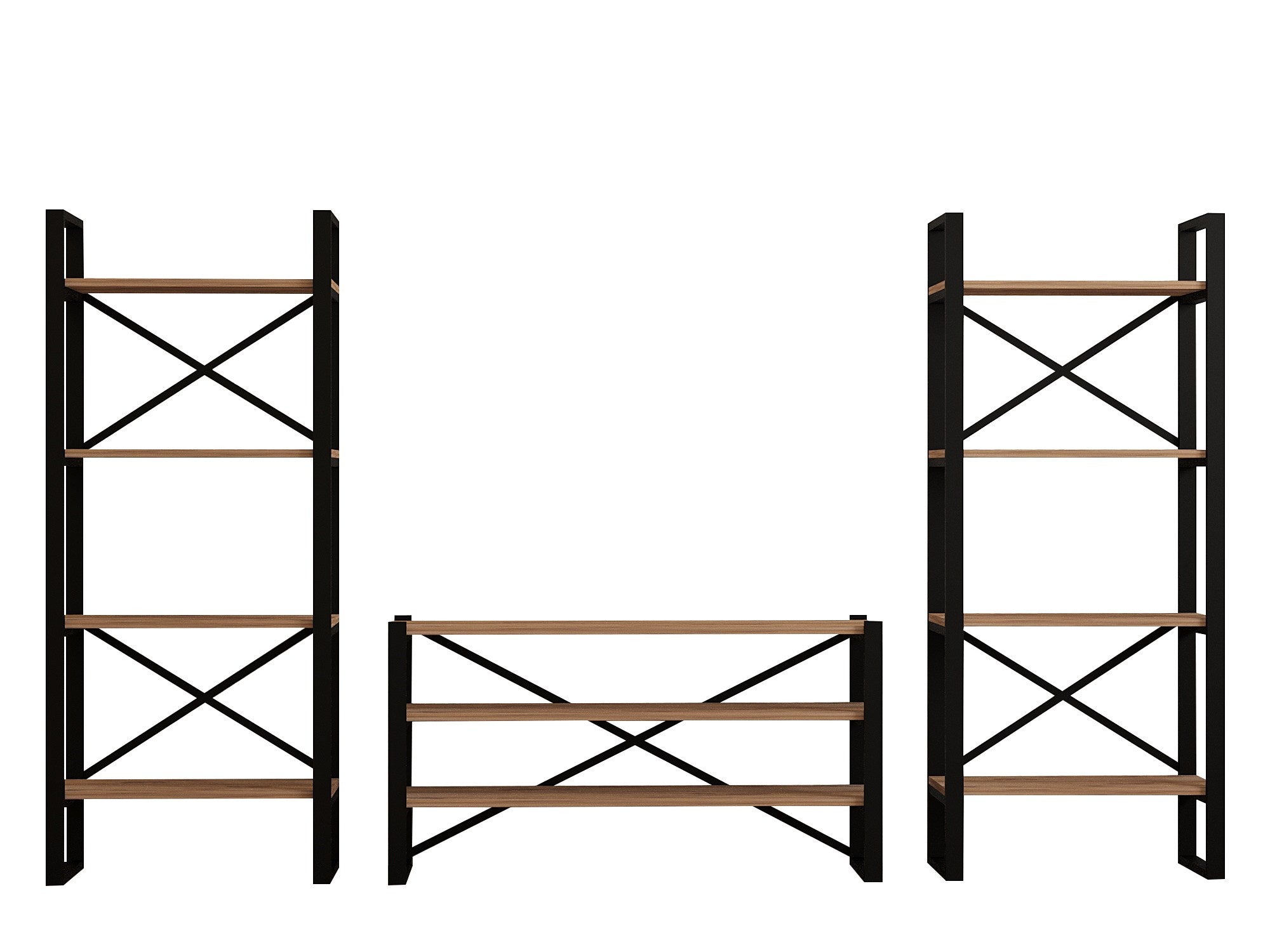Móvel de TV – 120 cm x 58,5 cm x 32 cm – Pinho Atlântico – Material: painel de partículas revestido a melamina
