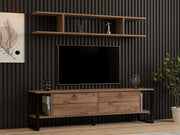 Móvel de TV – 160 cm x 45 cm x 30 cm – Pinho Atlântico – Painel de partículas e metal