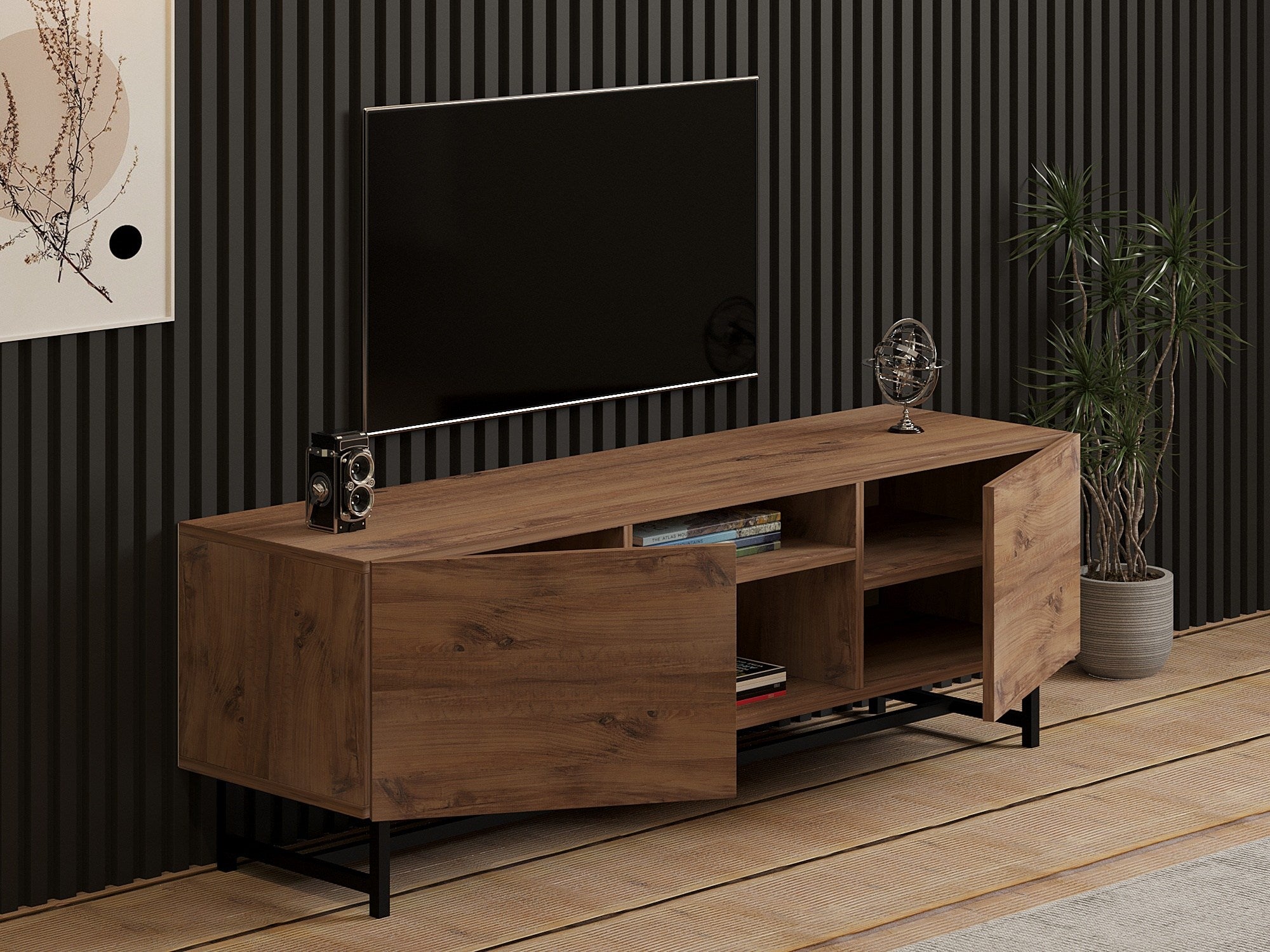 Móvel de TV – 150cm x 50cm x 40cm – Pinho Atlântico – Painel de partículas