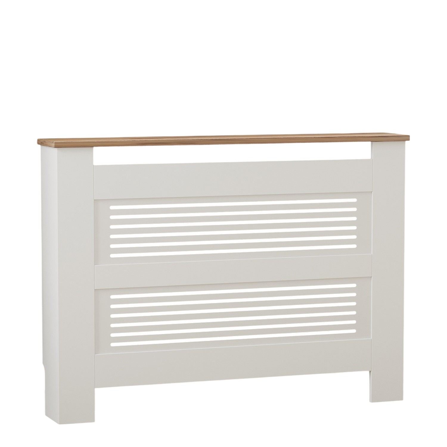 Armário para Radiador – 112cm x 82cm x 30cm – Branco e Pinheiro Atlântico – MDF e Painel de Partículas