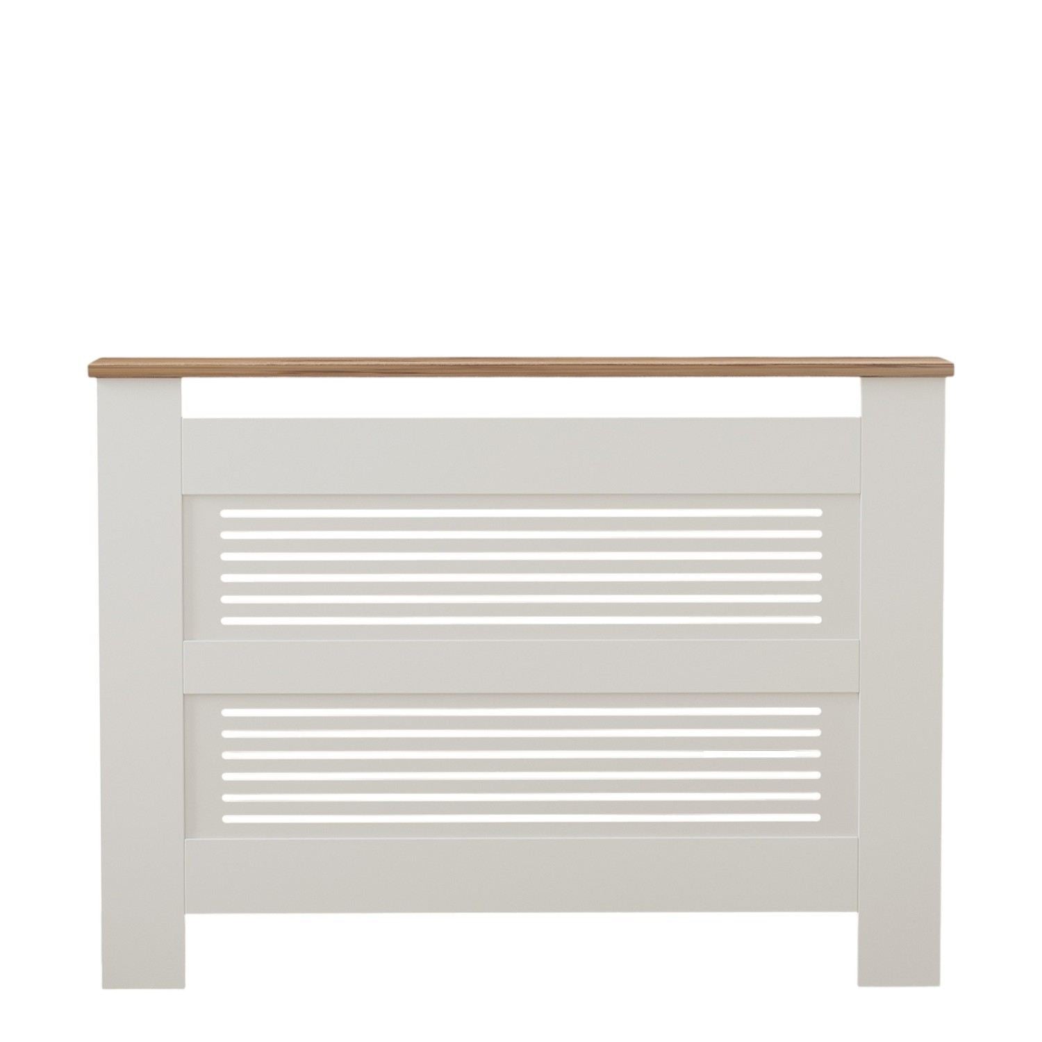 Armário para Radiador – 112cm x 82cm x 30cm – Branco e Pinheiro Atlântico – MDF e Painel de Partículas