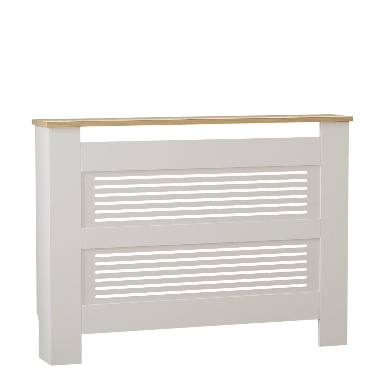 Armário para Radiador – 112cm x 82cm x 30cm – Carvalho Safira e Branco – Aglomerado e MDF