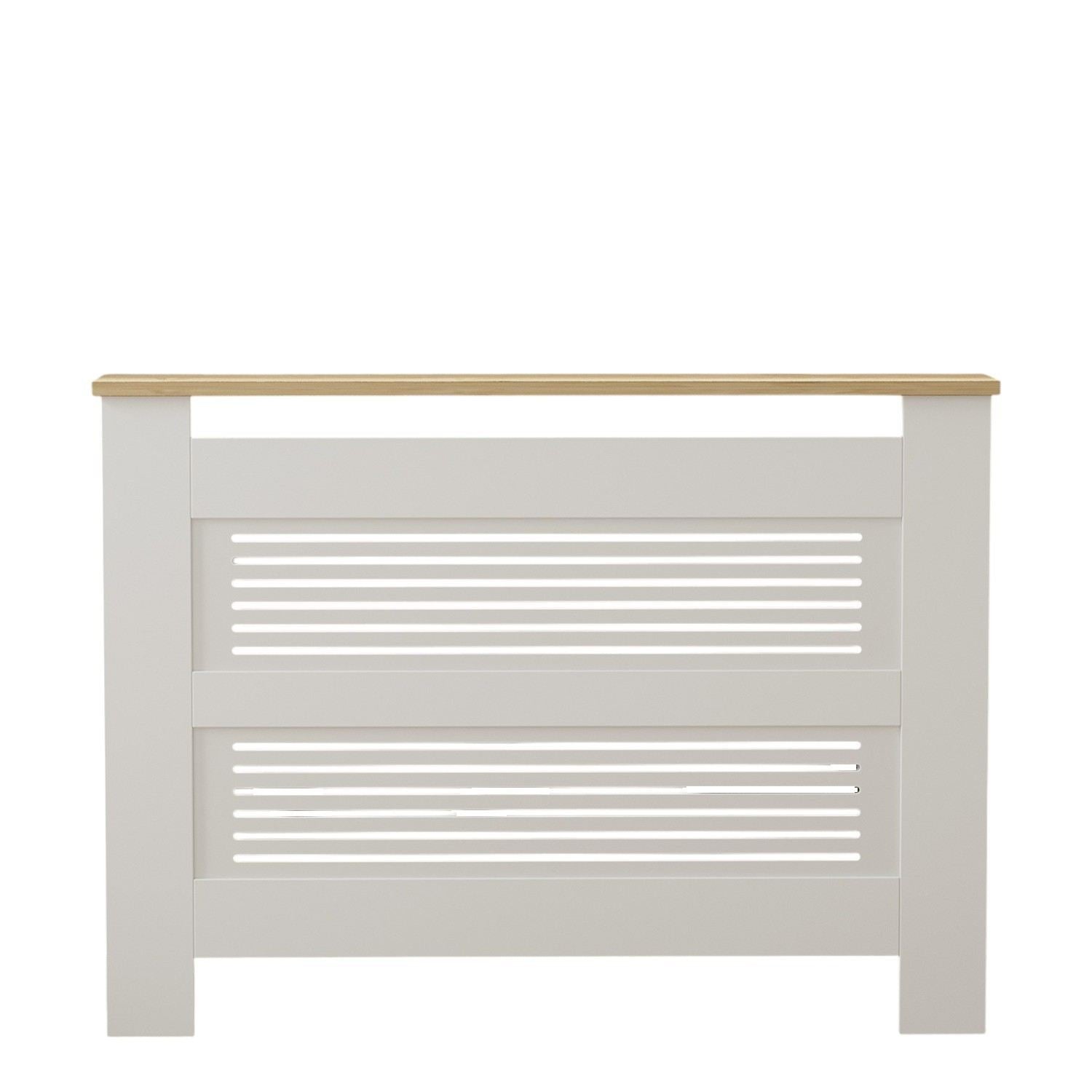 Armário para Radiador – 112cm x 82cm x 30cm – Carvalho Safira e Branco – Aglomerado e MDF