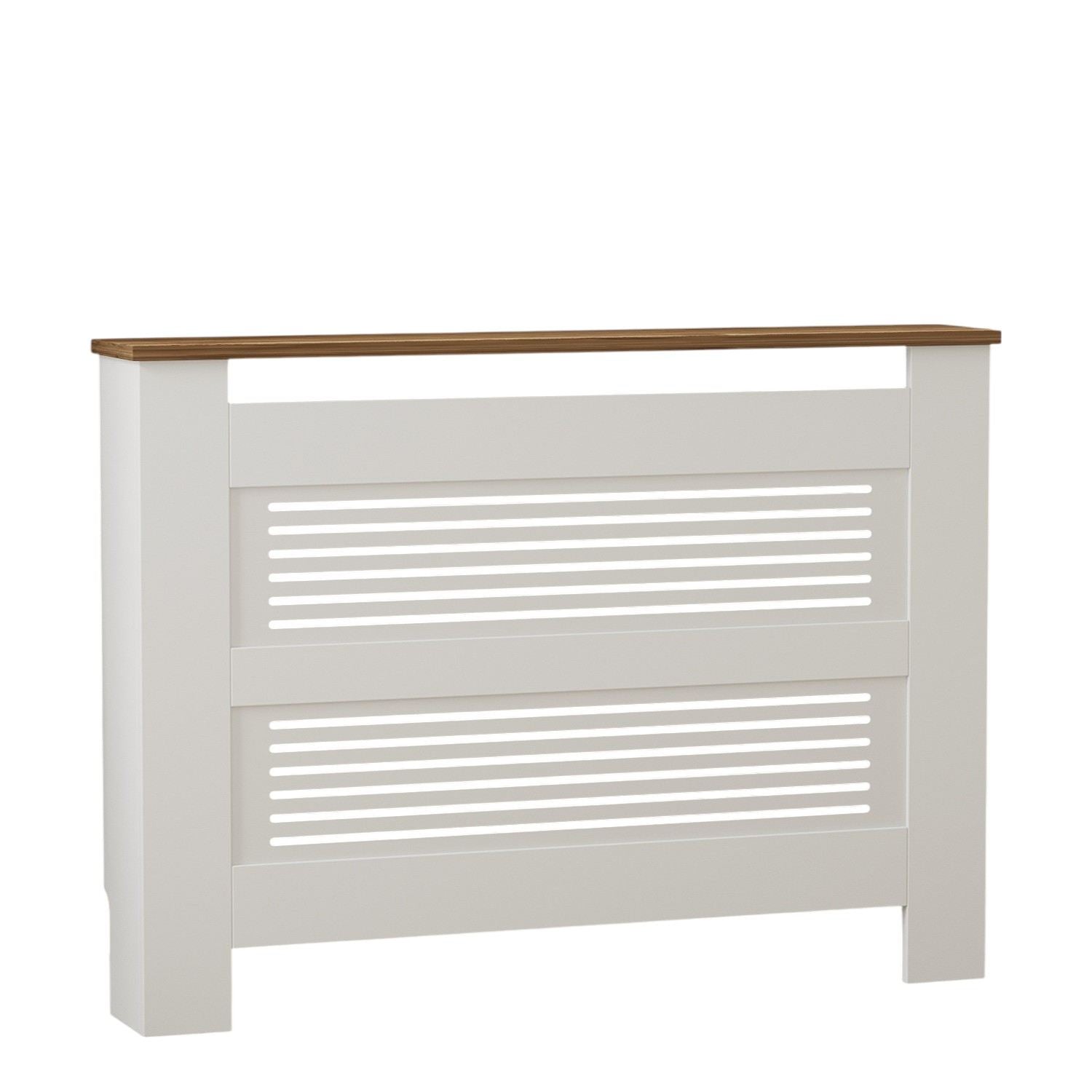Armário para Radiador – 112 cm x 82 cm x 30 cm – Nogueira e Branco – Aglomerado e MDF