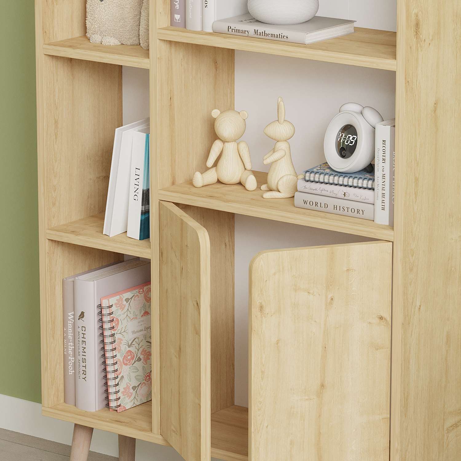 Estante de livros – 25cm x 48,6cm x 50cm – Carvalho Safira – Aglomerado revestido de melamina