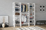 Guarda-roupa – 161,4 cm x 180 cm x 33,6 cm – Branco – Painel de partículas revestido de melamina