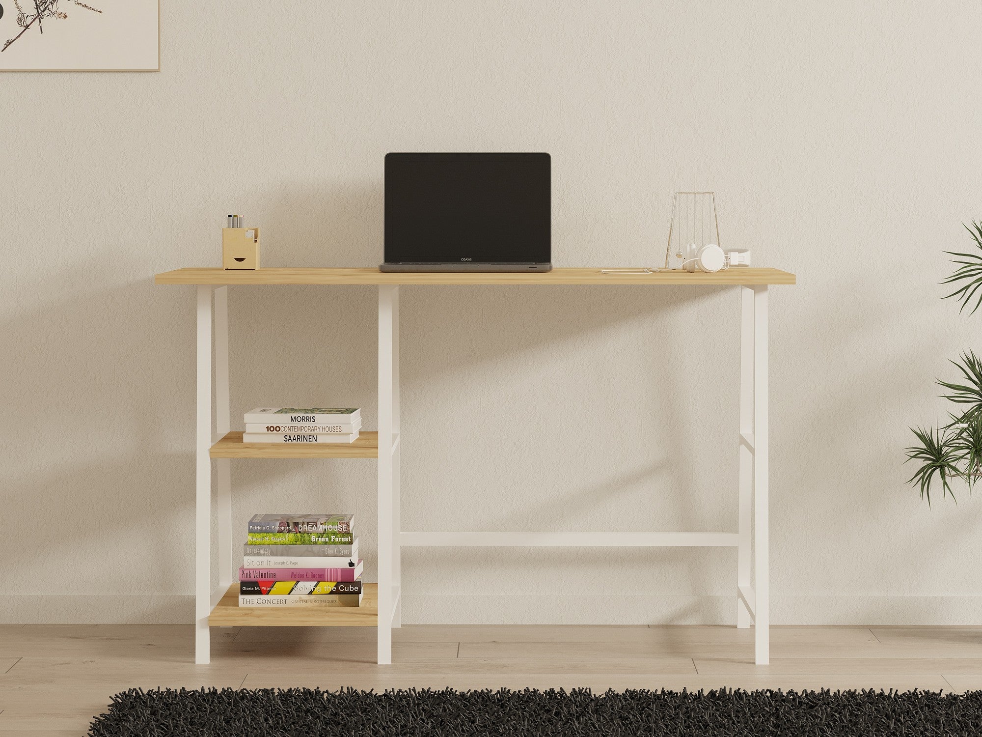 Secretária de Estudo – 120 cm x 74 cm x 51 cm – Safira e Branca – MDF