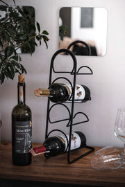 Suporte para garrafa de vinho-Hope-Preto