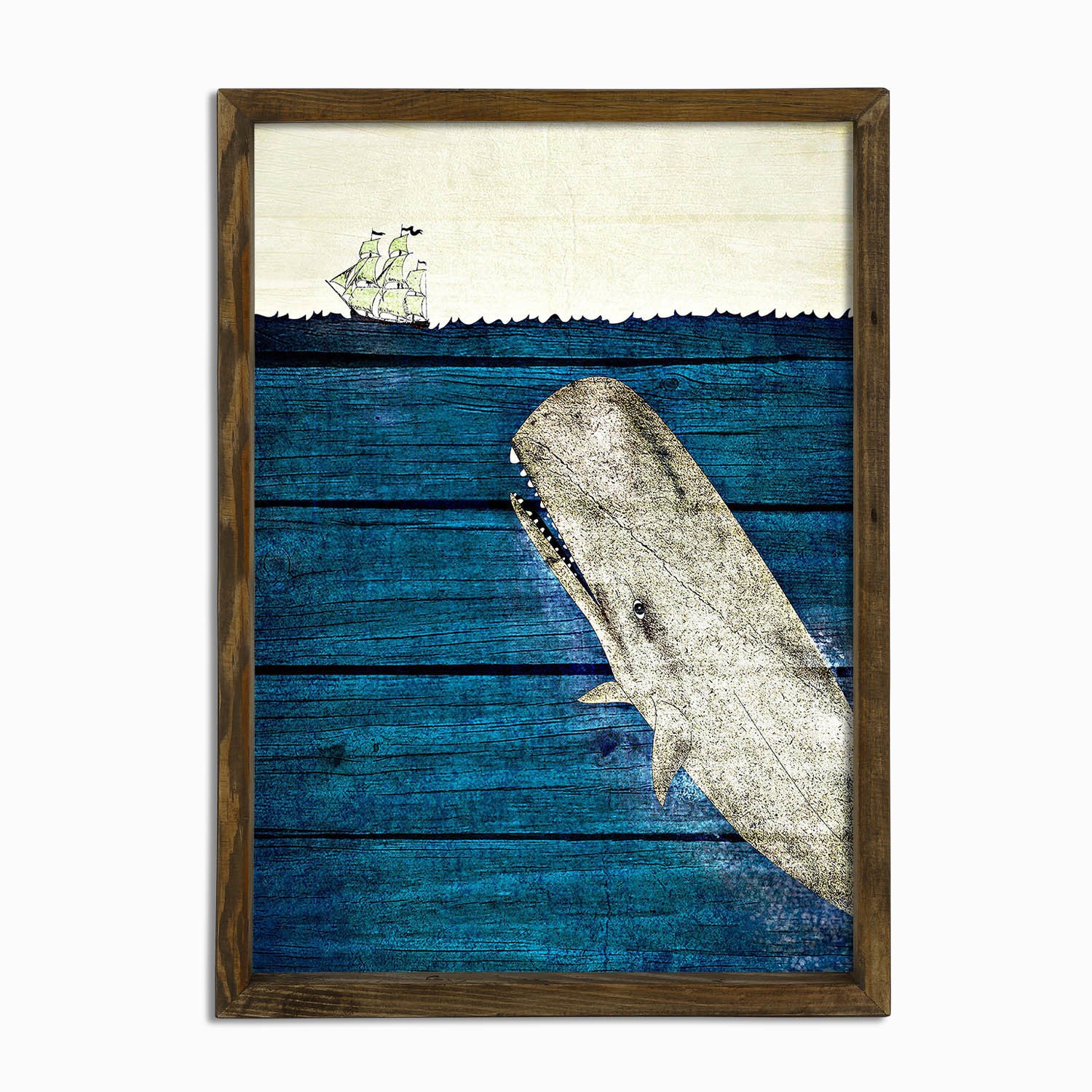 Quadro Decorativo em MDF – 50 x 70 cm – Moldura de Madeira de Pinho – Impressão UV