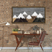 Quadro decorativo emoldurado – 60 x 120 cm – madeira de pinho – MDF