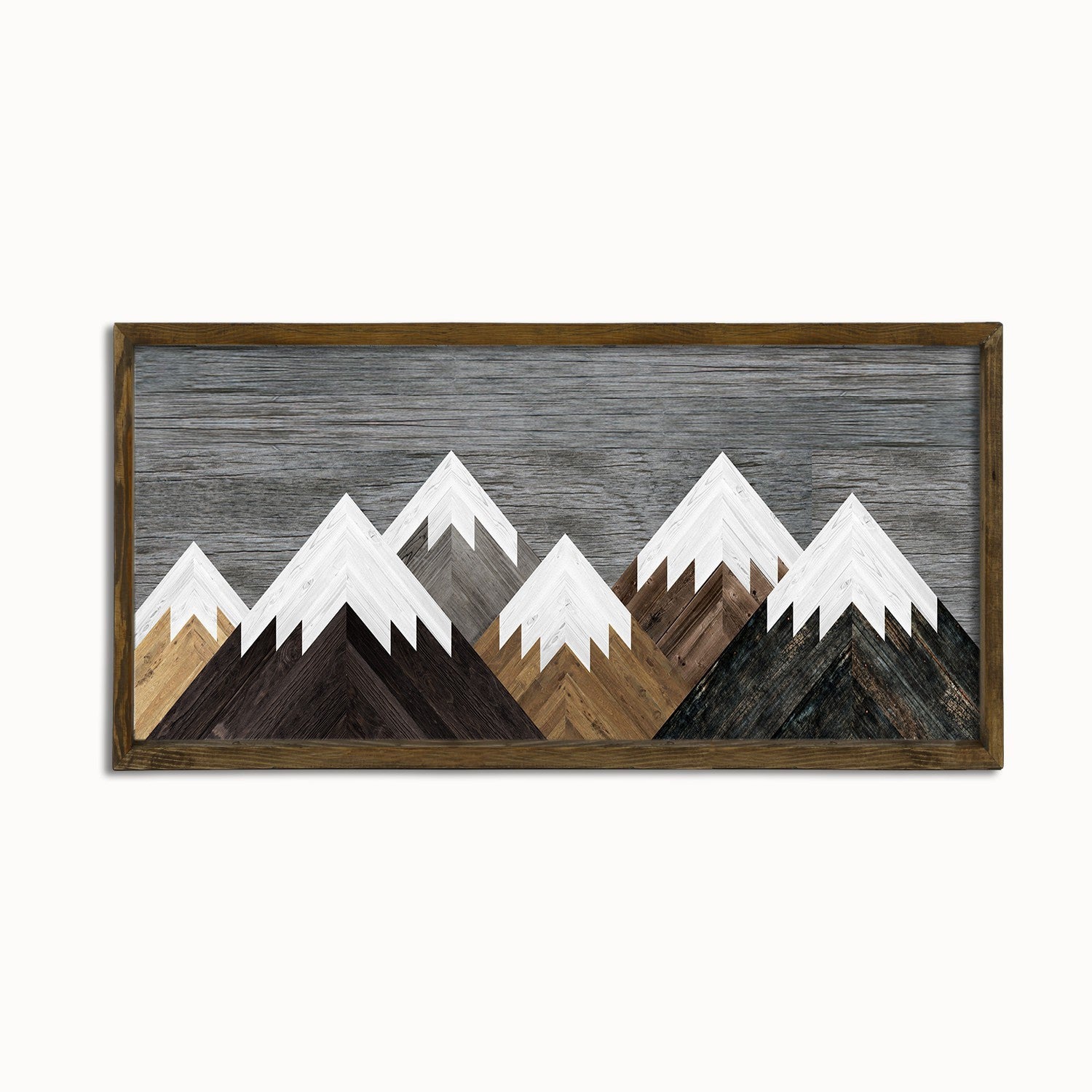 Quadro decorativo emoldurado – 60 x 120 cm – madeira de pinho – MDF