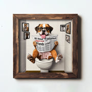 Quadro Decorativo MDF Multicolor com Moldura em Madeira de Abeto - 16x16cm - Impressão UV de Alta Qualidade