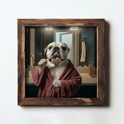 Quadro Decorativo MDF Multicolor com Moldura em Madeira de Abeto - 16x16cm - Impressão UV de Alta Qualidade