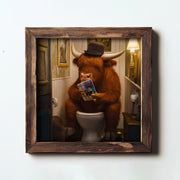 Quadro Decorativo MDF Multicolor com Moldura em Madeira de Abeto - 16x16cm - Impressão UV de Alta Qualidade