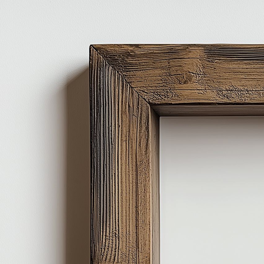 Quadro Decorativo MDF Multicolor com Moldura em Madeira de Abeto - 16x16cm - Impressão UV de Alta Qualidade