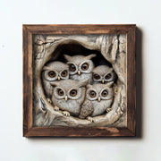 Quadro Decorativo MDF Multicolor com Moldura em Madeira de Abeto - 16x16cm - Impressão UV de Alta Qualidade