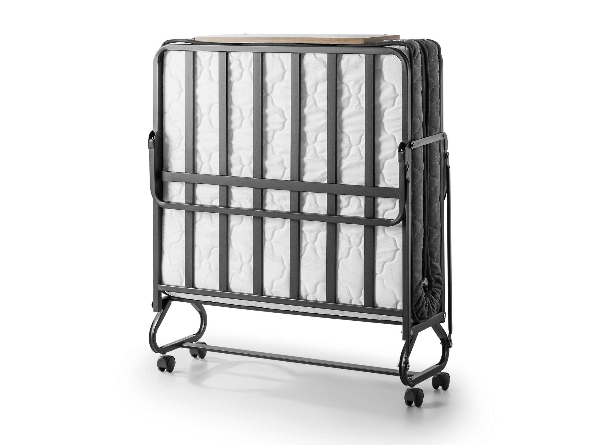 Cama Dobrável Completa com Colchão - Metal Branco 80x190cm - Montagem Fácil