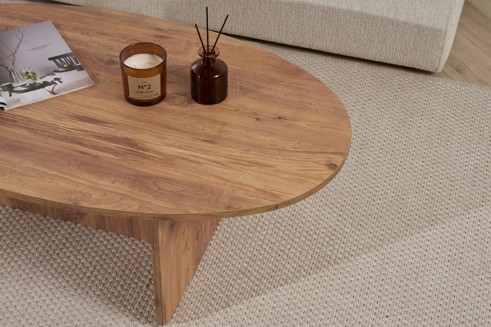 Mesa de Centro Atlantic Pine - Design Moderno com Revestimento Melamínico 120x65x40cm