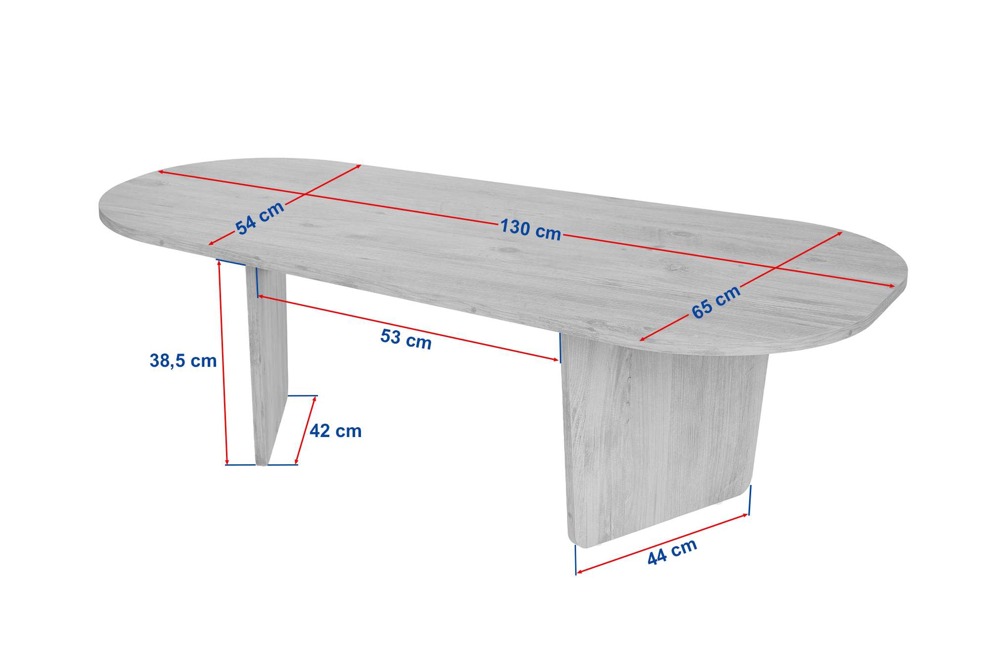 Mesa de Centro em Carvalho - 130cm com Revestimento Melamínico Resistente e Design Moderno