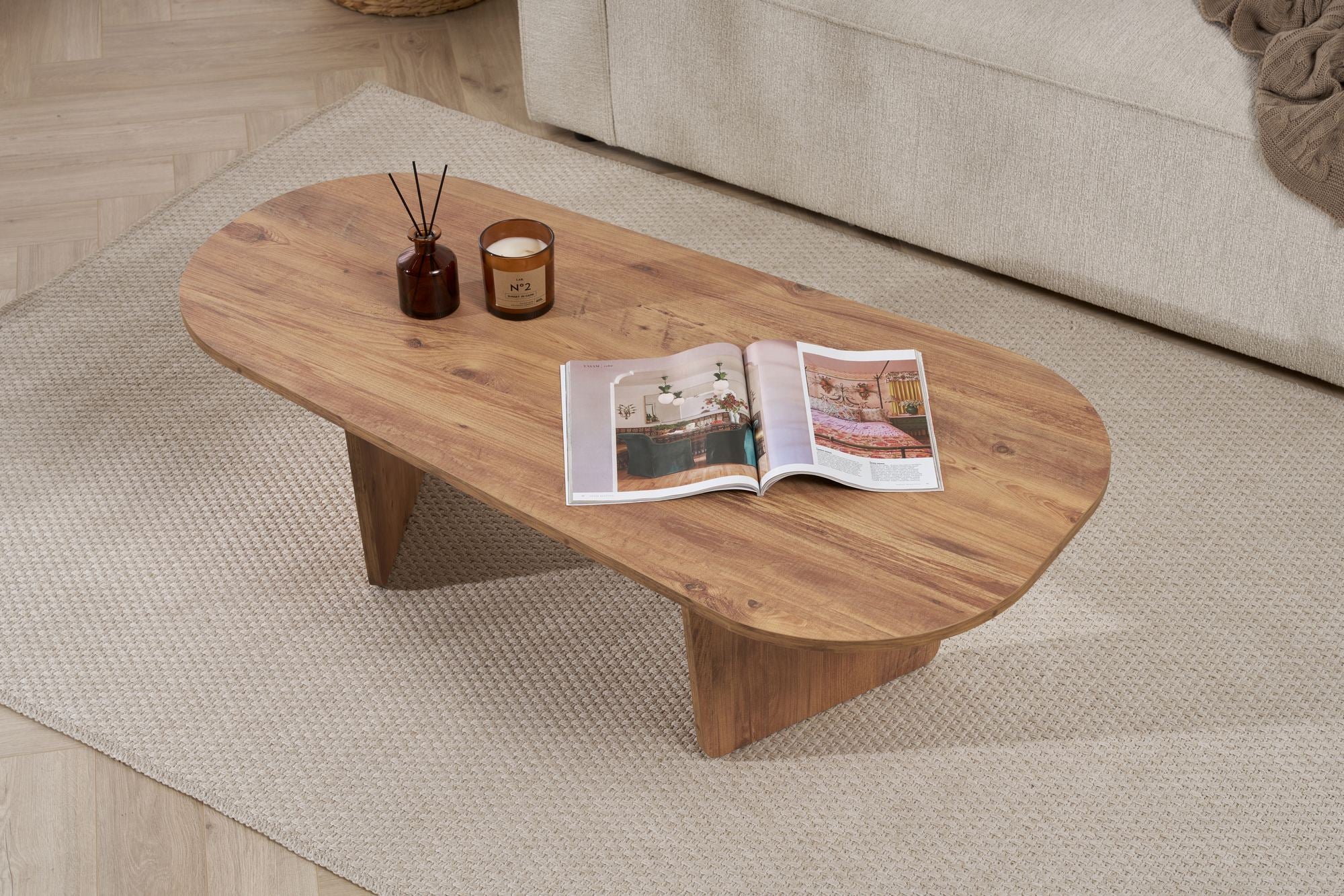 Mesa de Centro Atlantic Pine - 130cm com Revestimento Melamínico Resistente