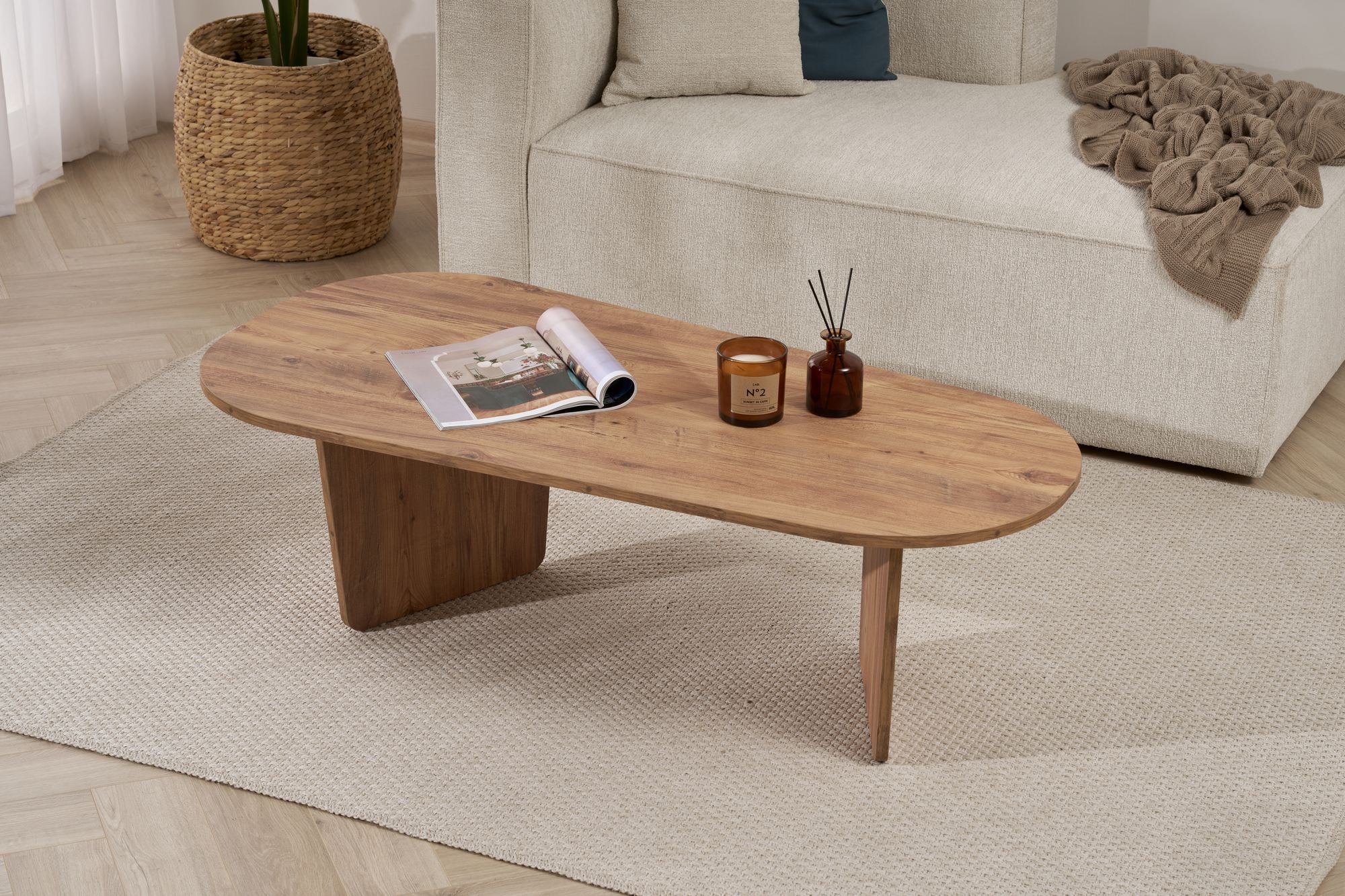 Mesa de Centro Atlantic Pine - 130cm com Revestimento Melamínico Resistente