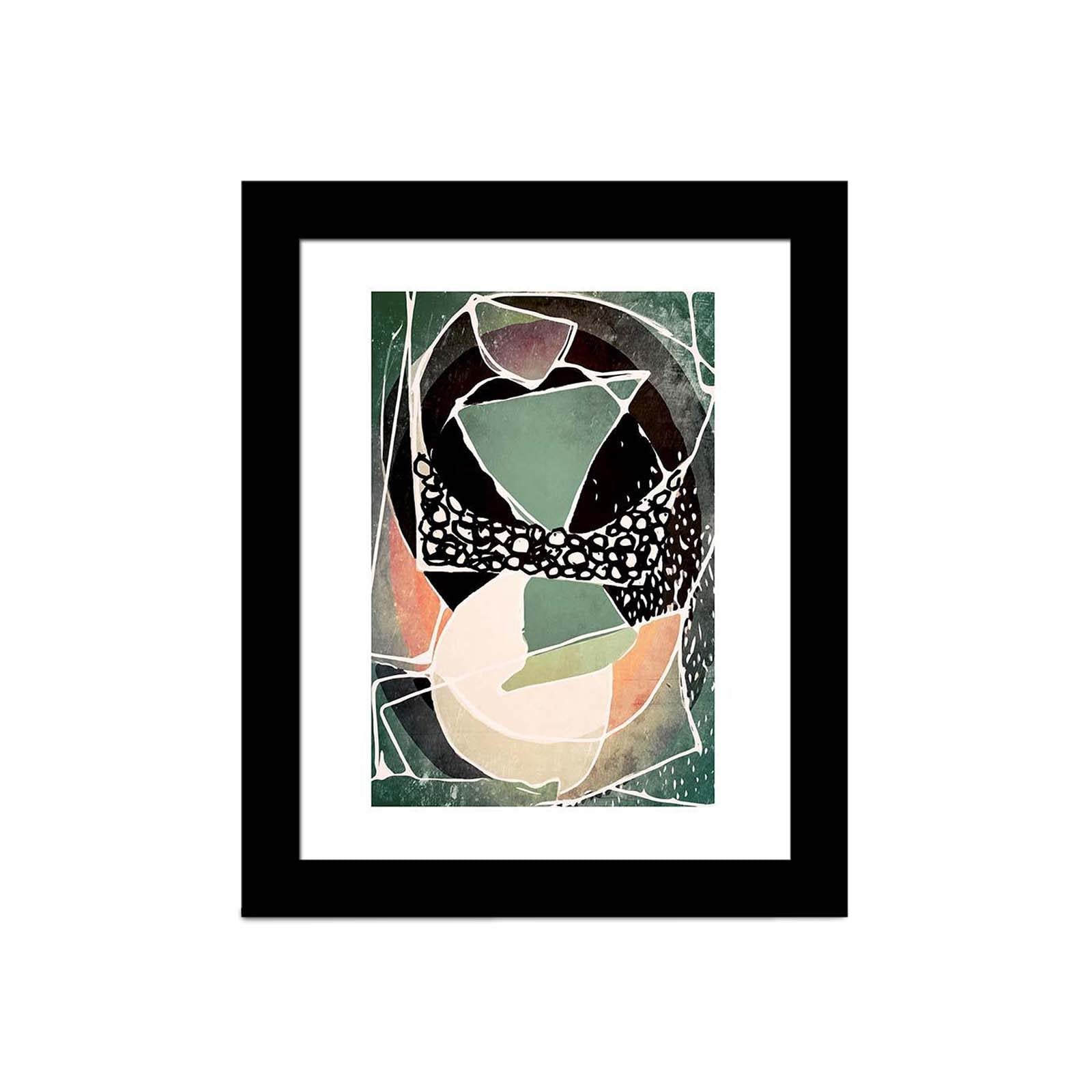 Quadro Decorativo MDF Emoldurado Multicolor Sctcız-007 - Arte Moderna para Decoração de Interiores 23x28cm