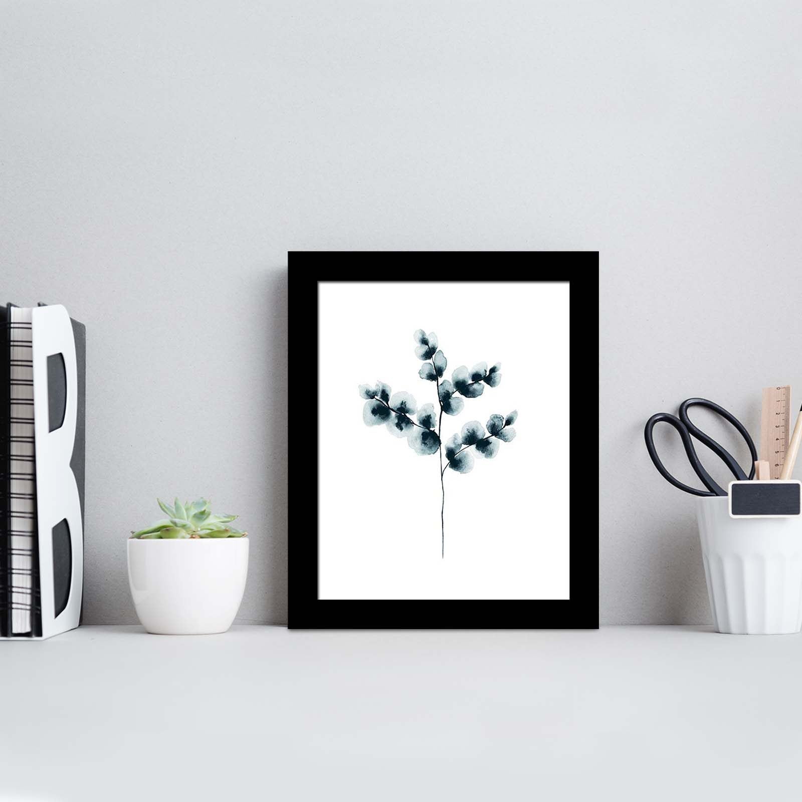 Quadro Decorativo MDF Emoldurado Multicolor 23x28cm - Arte Moderna para Decoração de Interiores