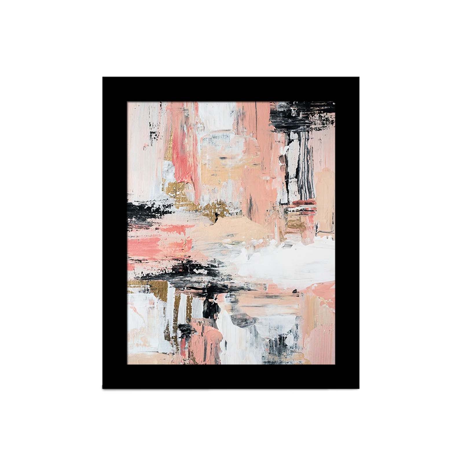 Quadro Decorativo MDF Emoldurado Multicolor 23x28cm - Arte Moderna para Decoração de Interiores