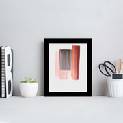 Quadro Decorativo MDF Emoldurado Multicolor 23x28cm - Arte Moderna para Decoração de Interiores