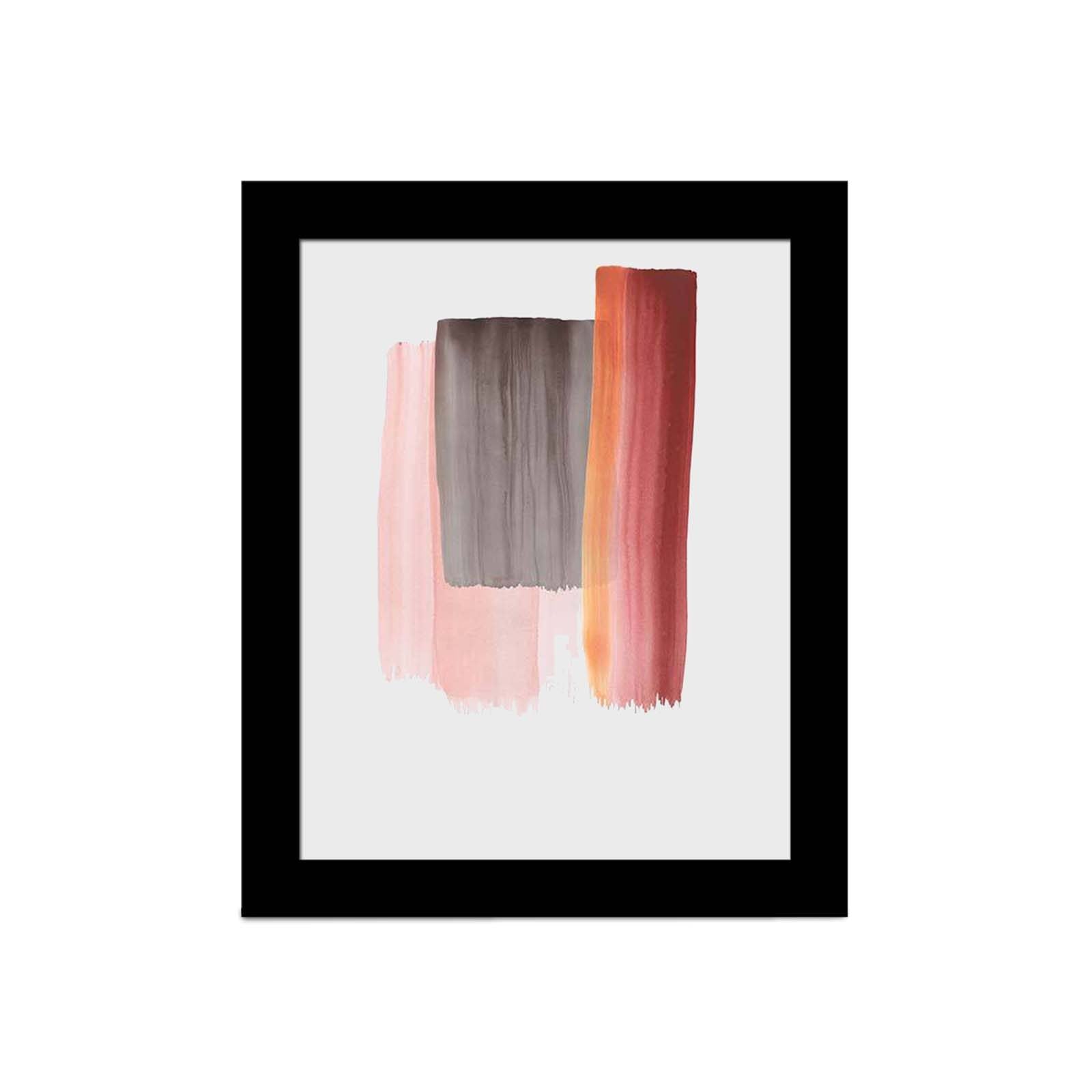 Quadro Decorativo MDF Emoldurado Multicolor 23x28cm - Arte Moderna para Decoração de Interiores