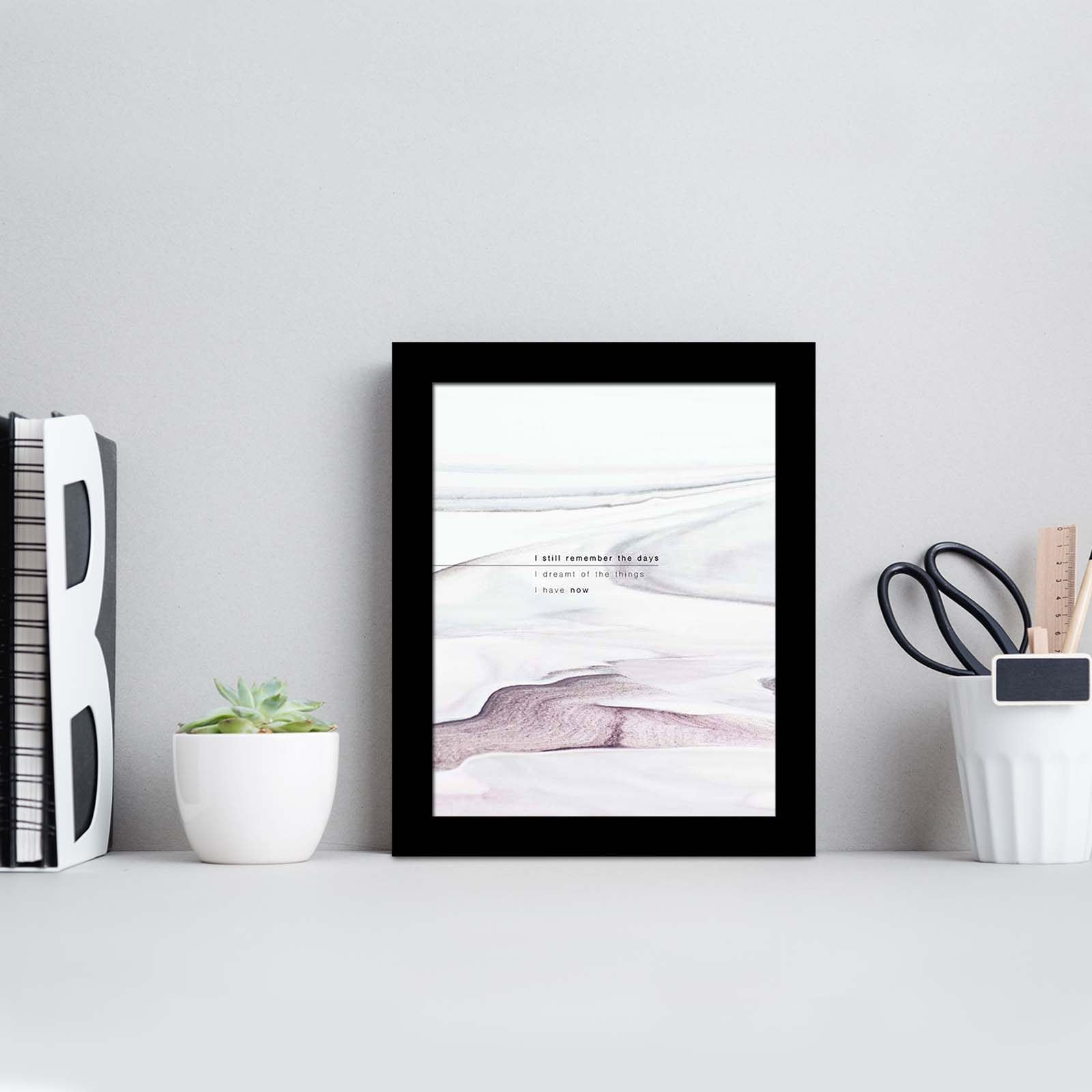 Quadro Decorativo MDF Emoldurado Multicolor 23x28cm - Arte Moderna para Decoração de Interiores