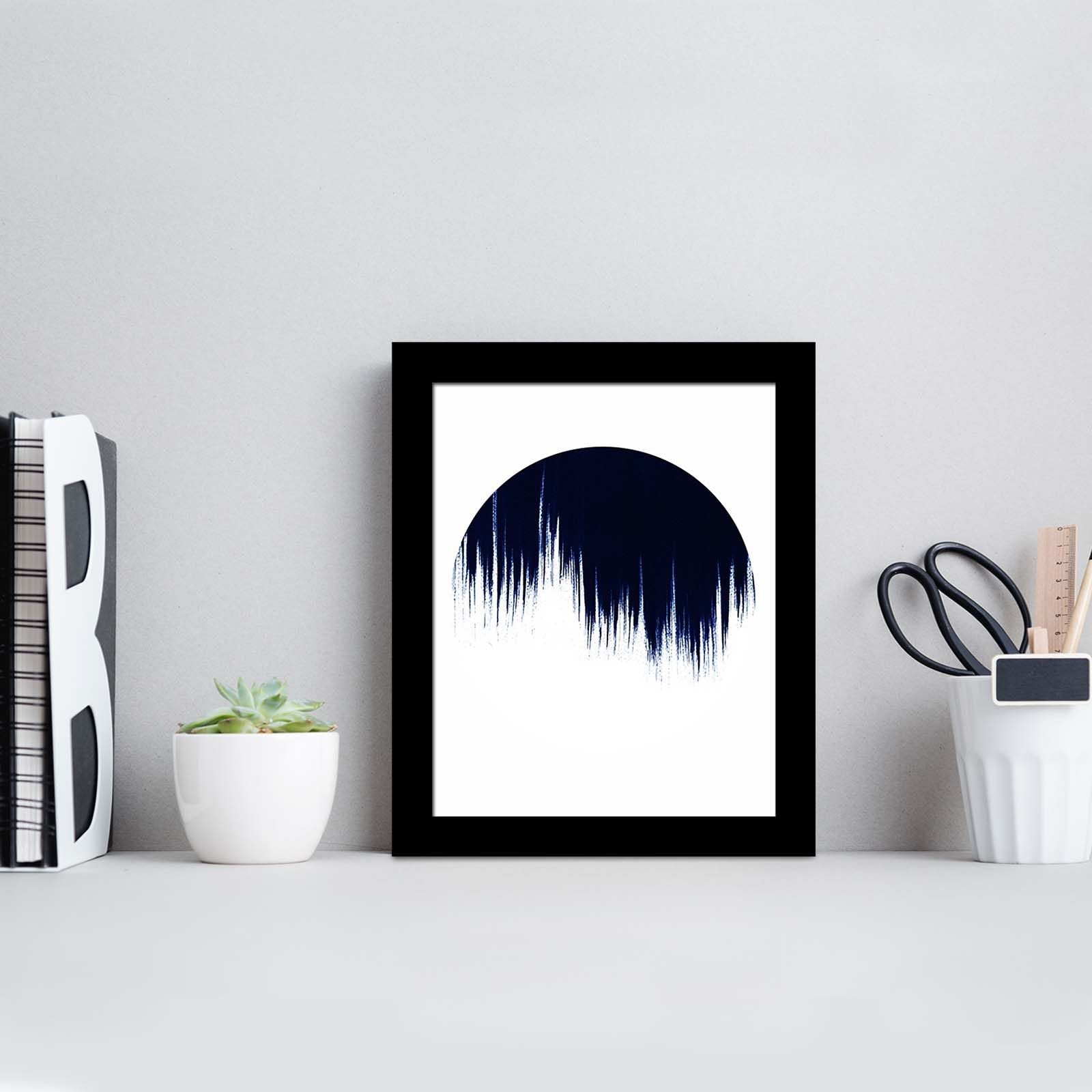 Quadro Decorativo MDF Emoldurado Multicolor 23x28cm - Arte Moderna para Decoração de Interiores