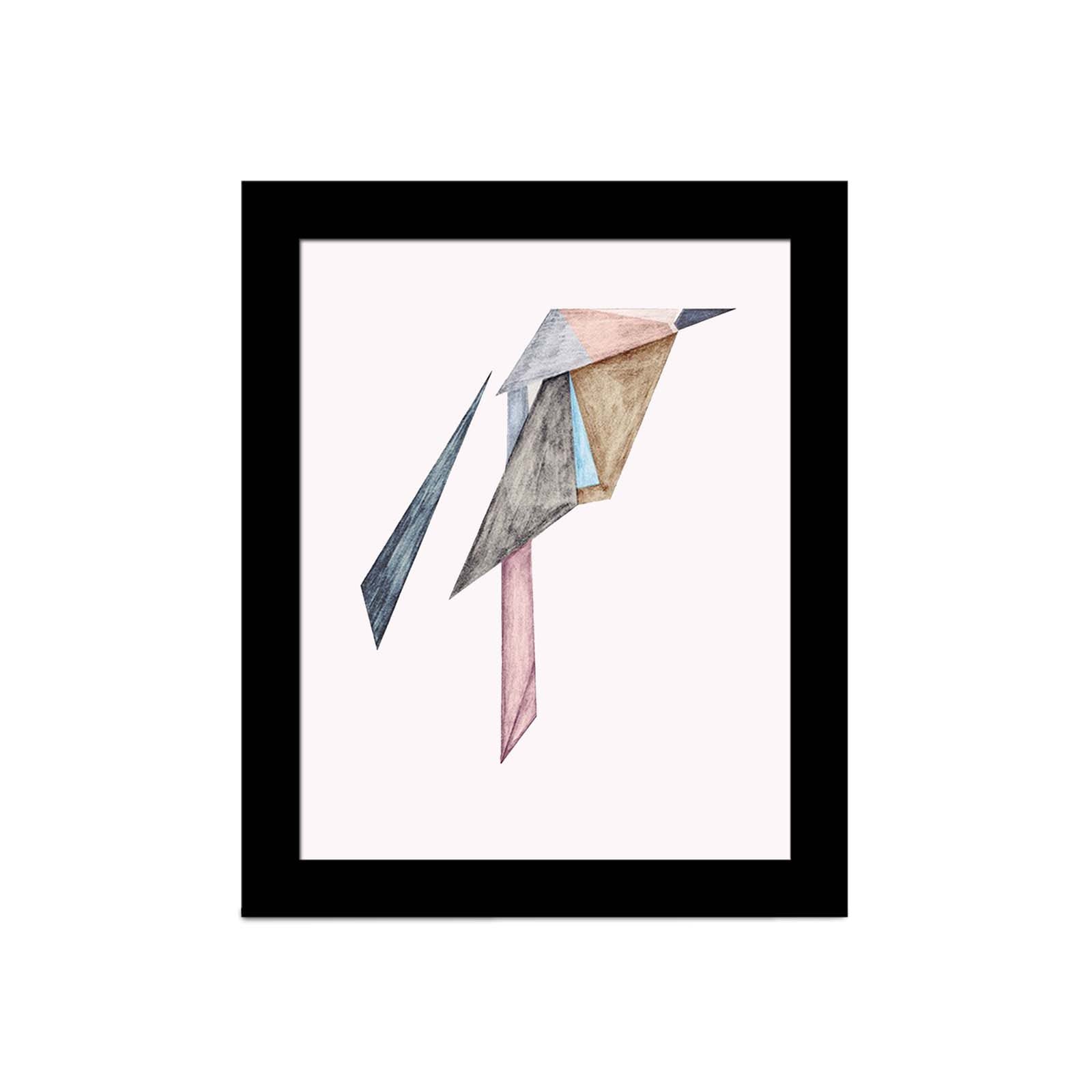 Quadro Decorativo MDF Emoldurado Multicolor 23x28cm - Arte Moderna para Decoração de Interiores