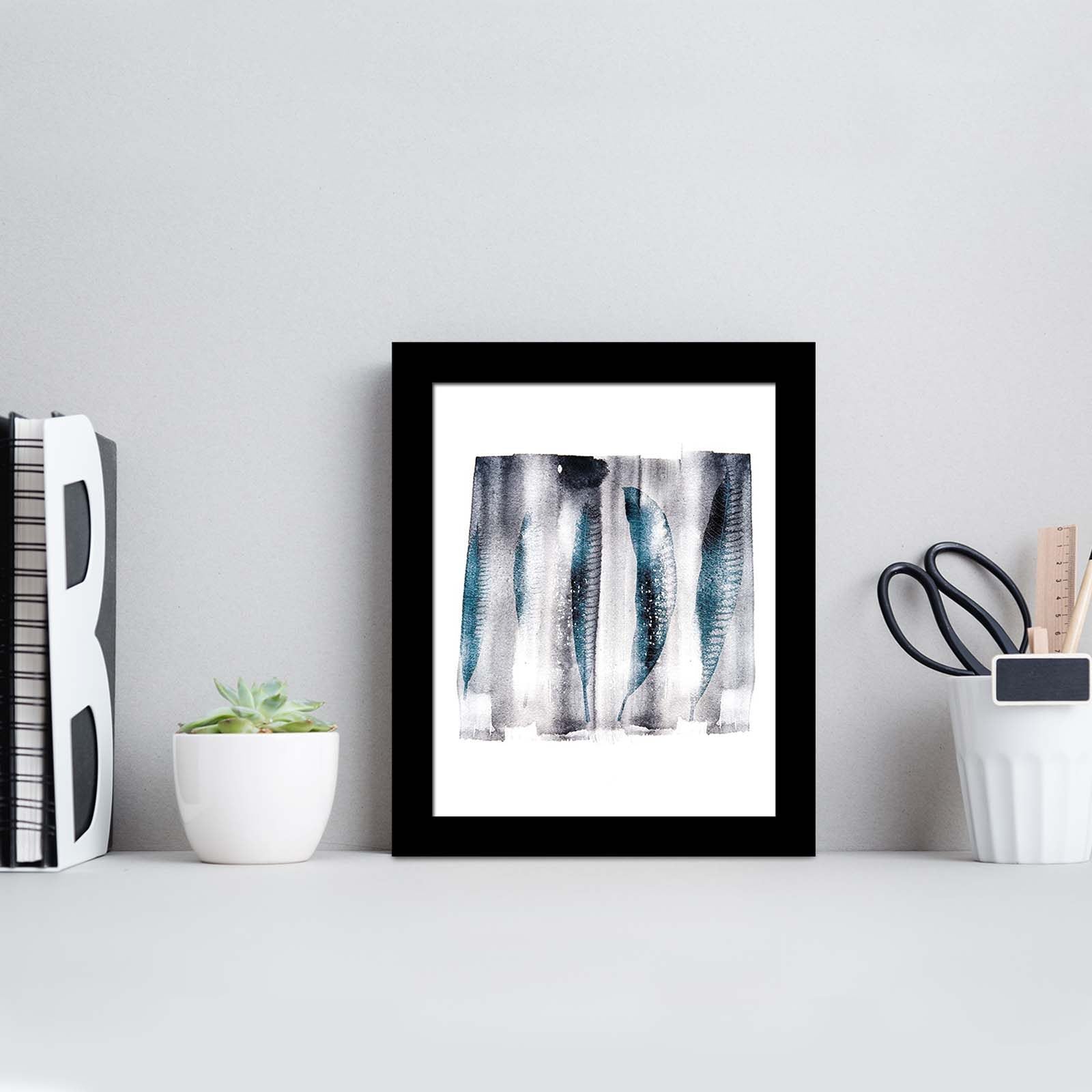 Quadro Decorativo MDF Emoldurado Multicolor 23x28cm - Arte Moderna para Decoração de Interiores