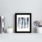 Quadro Decorativo MDF Emoldurado Multicolor 23x28cm - Arte Moderna para Decoração de Interiores