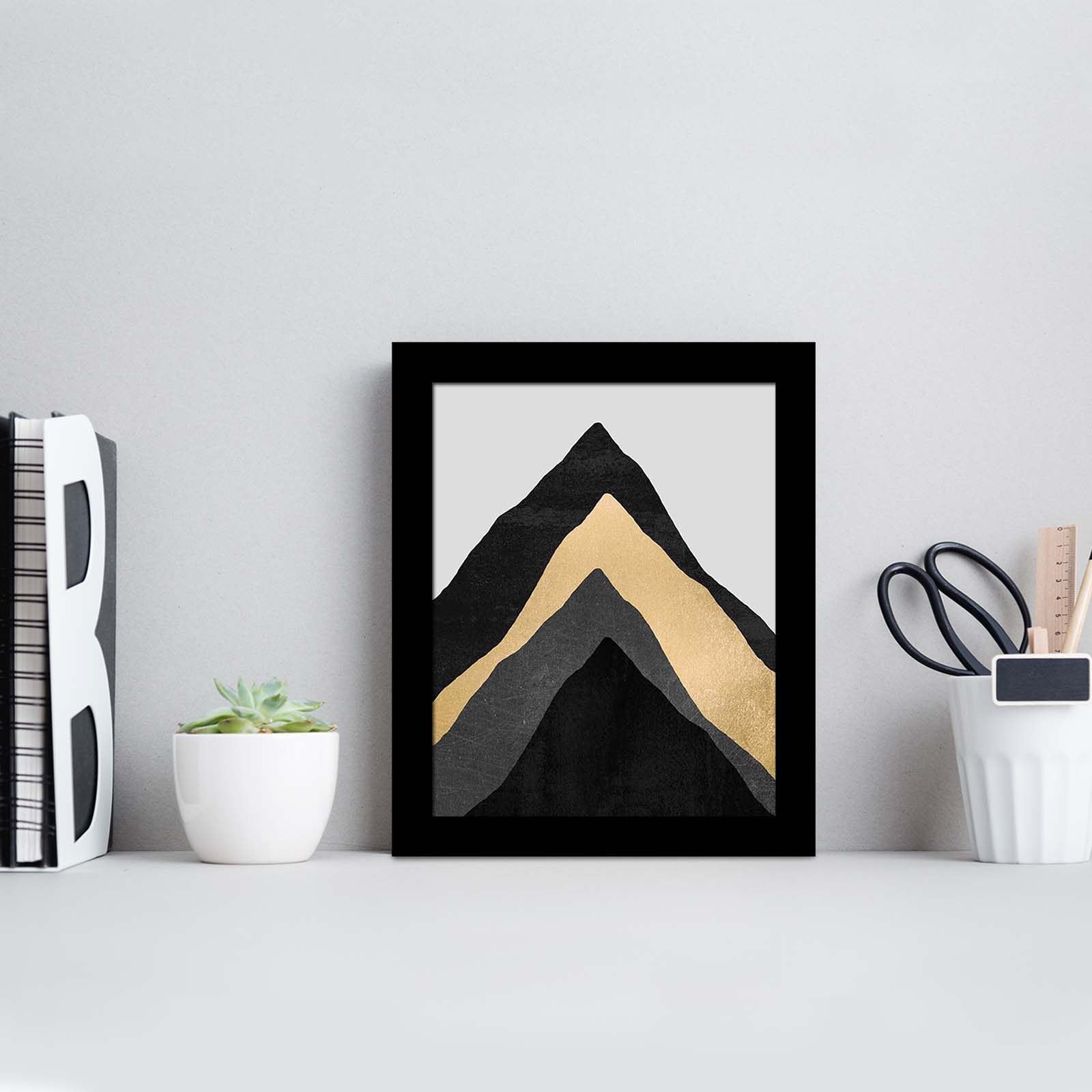 Quadro Decorativo MDF Emoldurado Multicolor 23x28cm - Arte Moderna para Decoração de Interiores