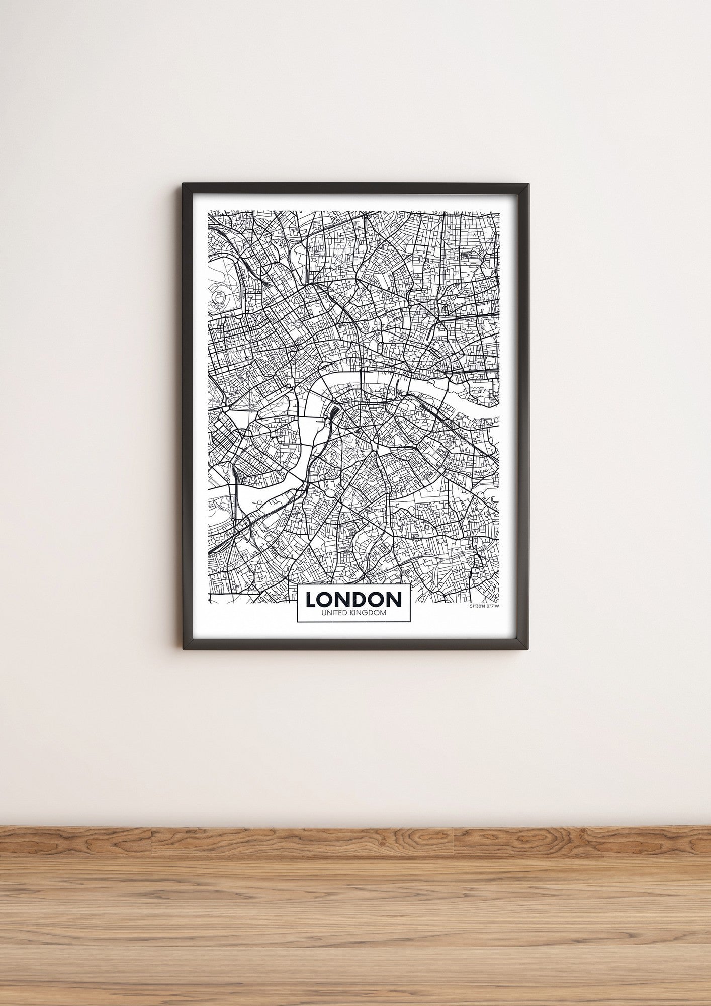 Quadro Decorativo MDF Emoldurado Multicolor 36x51cm - Arte Moderna para Decoração de Interiores