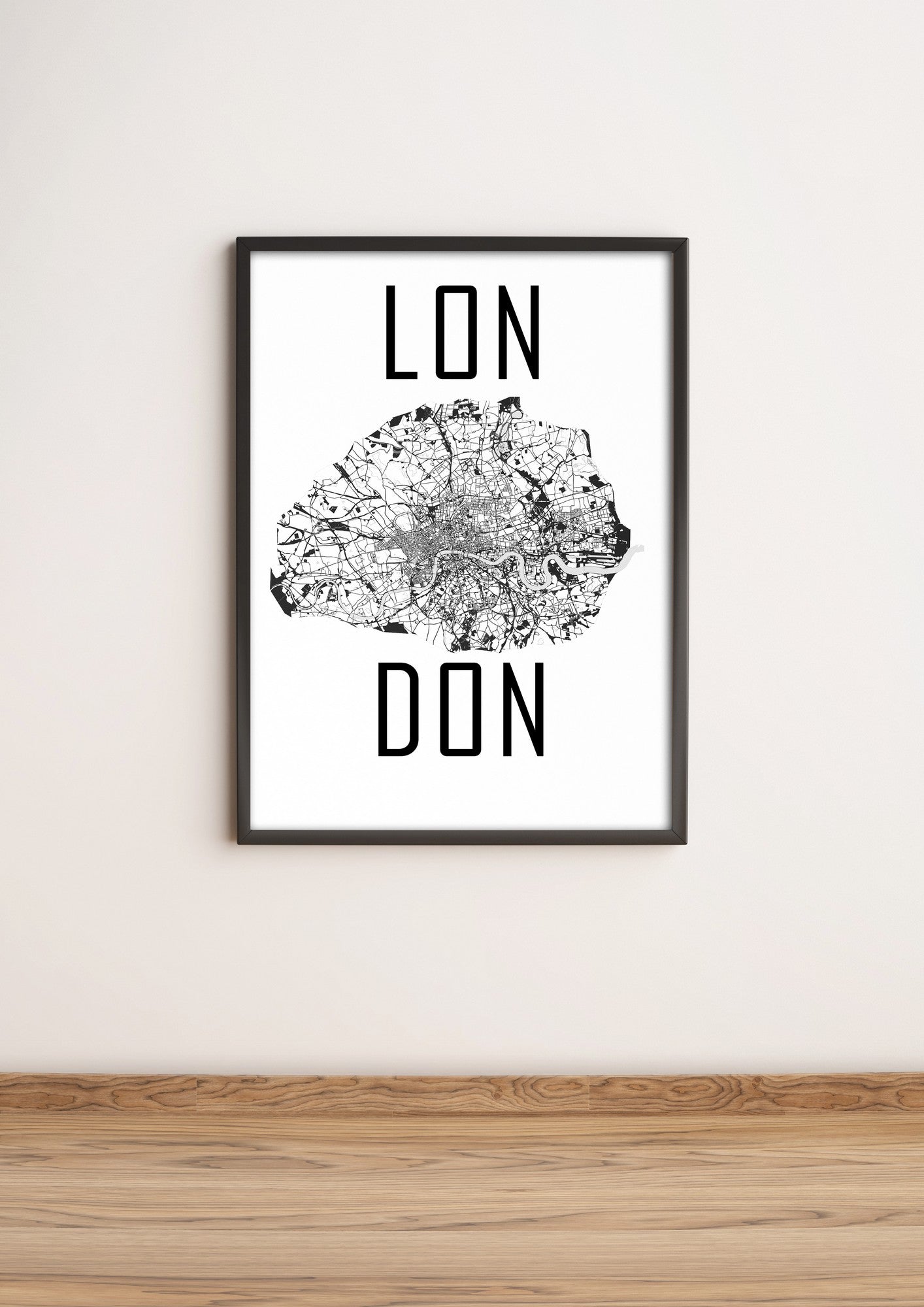 Quadro Decorativo MDF Emoldurado Multicolor 36x51cm - Arte Moderna para Decoração de Interiores