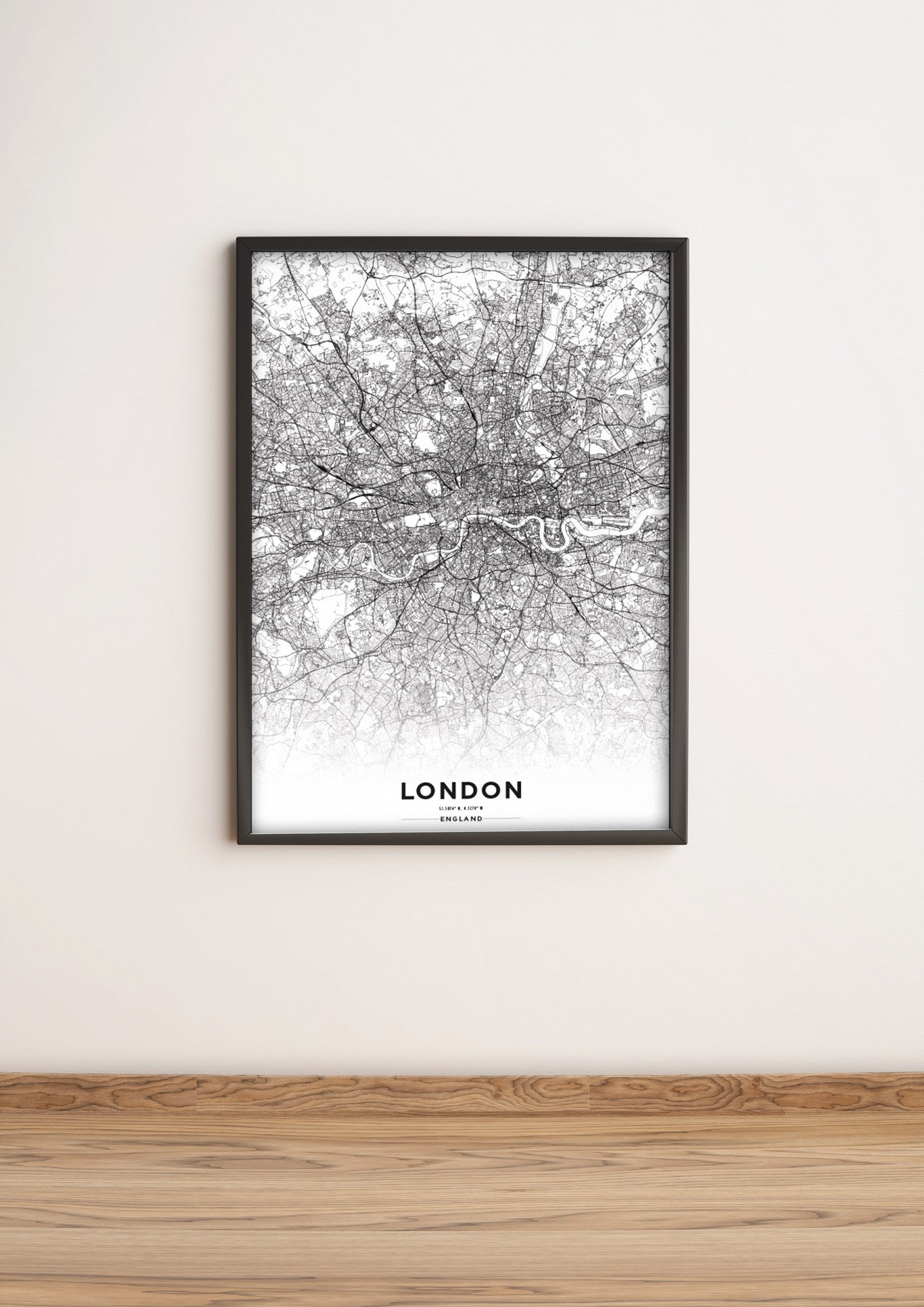 Quadro Decorativo MDF Emoldurado Multicolor 36x51cm - Arte Moderna para Decoração de Interiores