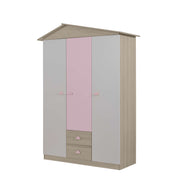Guarda-Roupa – 130cm x 204cm x 57cm – Rosa – Painel de partículas
