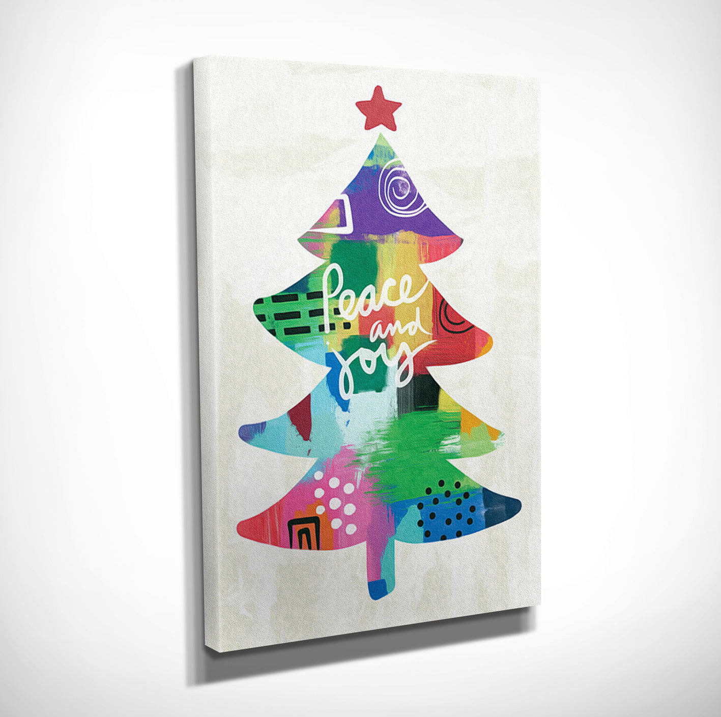 Quadro Decorativo em Tela DC173 Multicolor 30x40cm com Moldura de Madeira - Arte Moderna para Decoração de Interiores